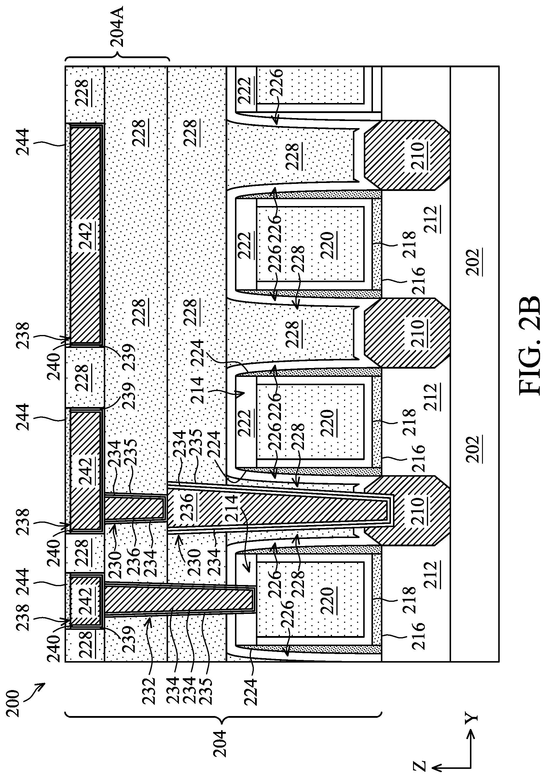 Patent US12327760 Figure 3 – Interconnect structures having varied materials