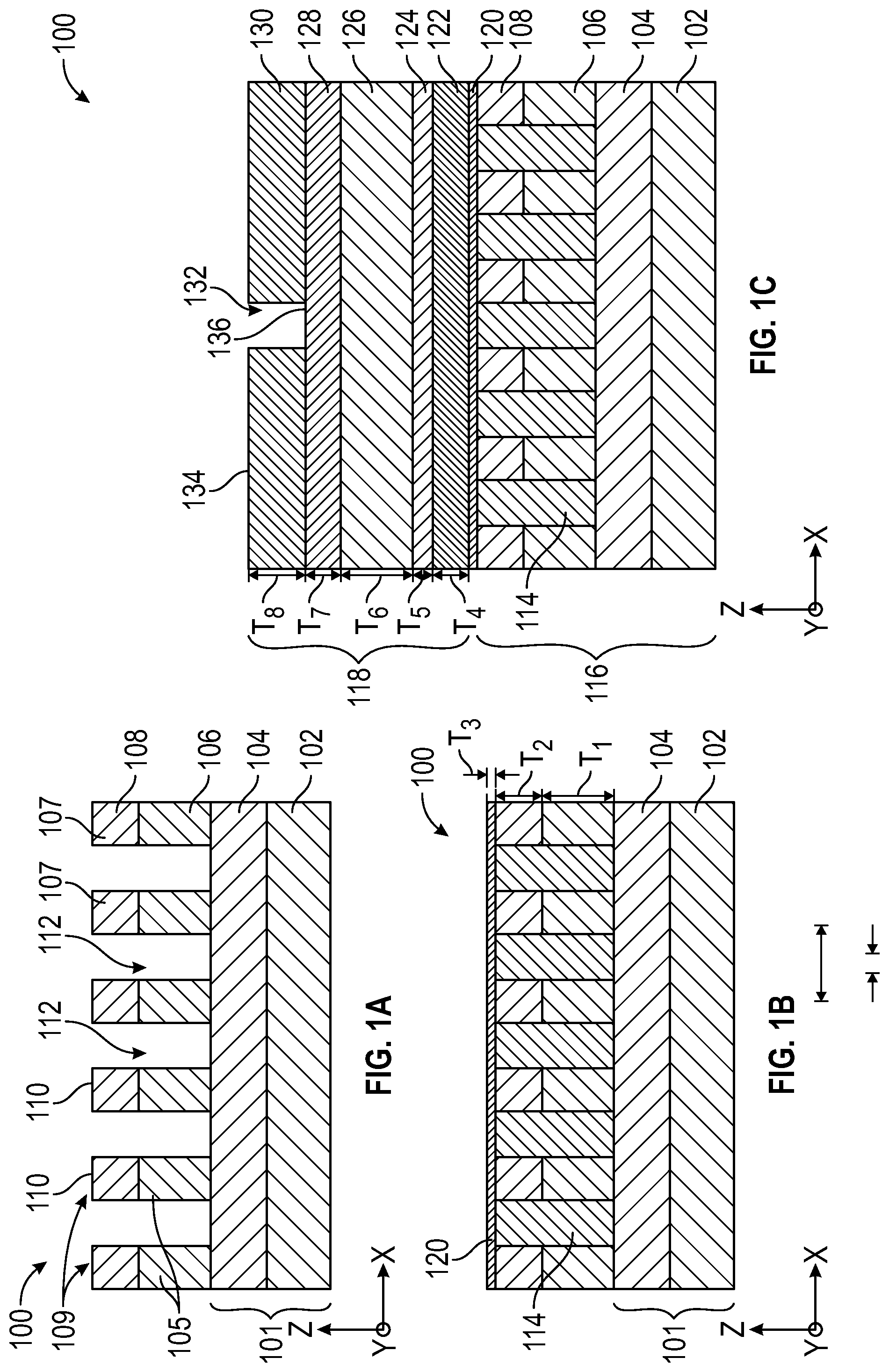 Patent US12327764 Figure 1 – Two-dimension self-aligned scheme with subtractive metal etch