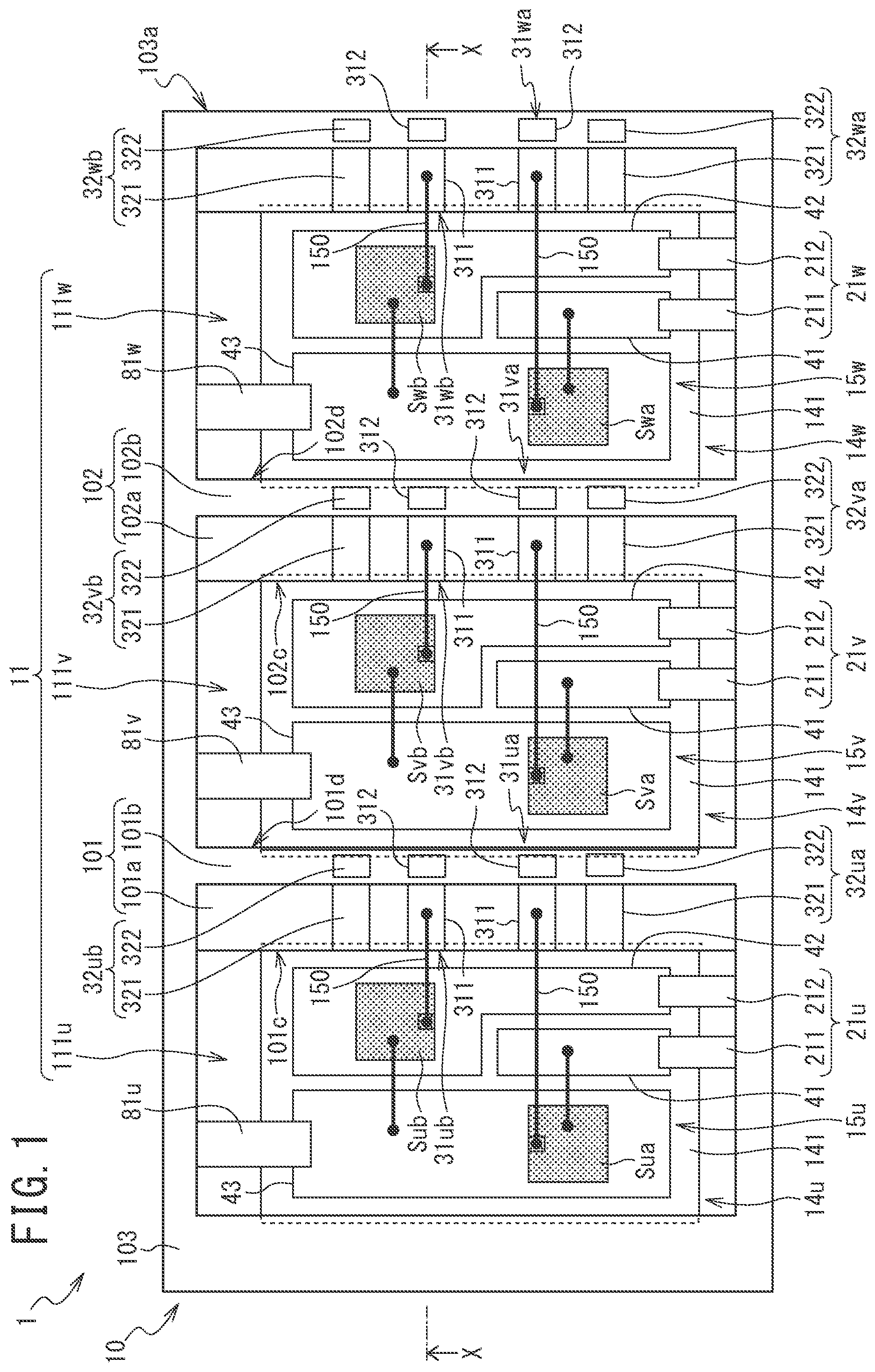 Patent US12327771 Figure 1 – Semiconductor module