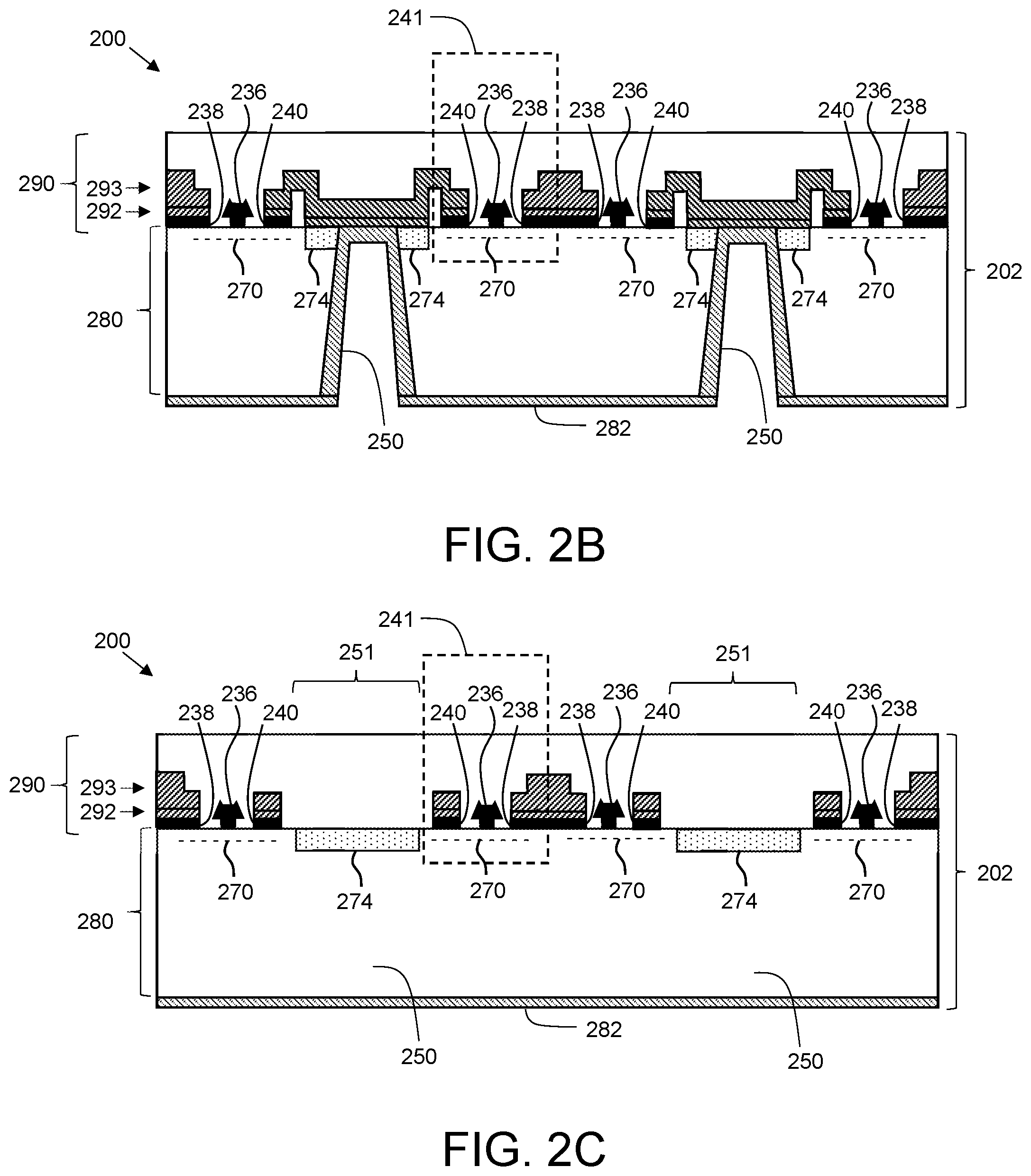 Patent US12327778 Figure 2 – Transistor die with primary and ancillary transistor elements
