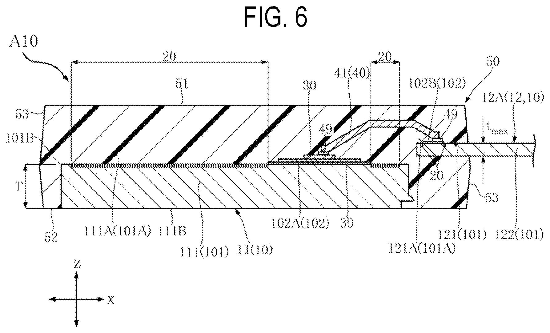 Patent US12327780 Figure 6 – Semiconductor device including a lead and a sealing resin