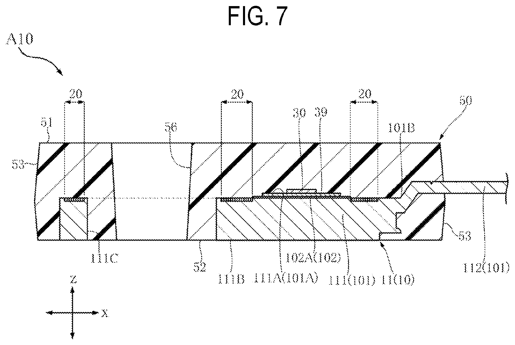 Patent US12327780 Figure 7 – Semiconductor device including a lead and a sealing resin