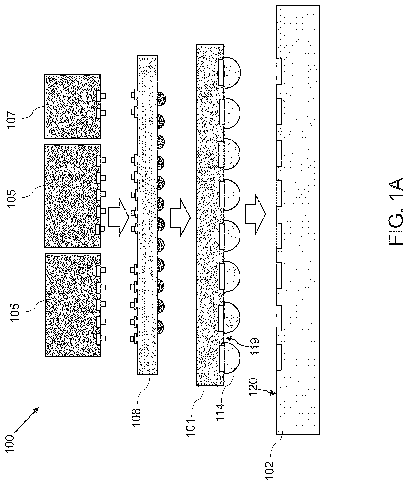 Patent US12327782 Figure 1 – Systems for semiconductor package mounting with improved co-planarity