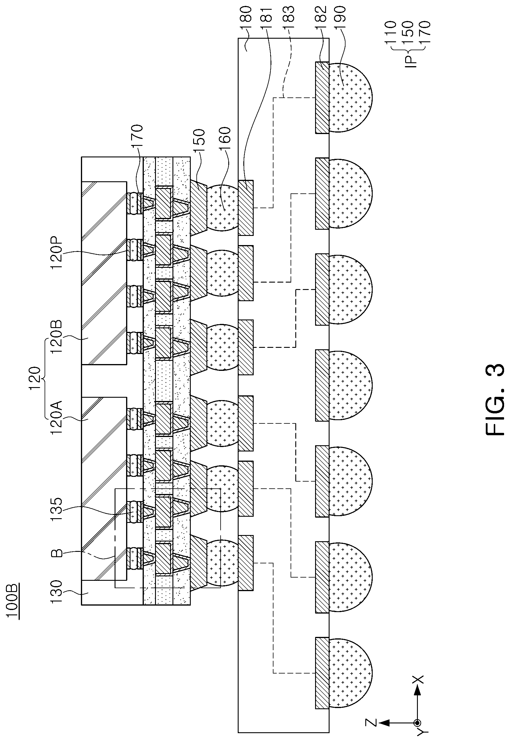 Patent US12327784 Figure 3 – Semiconductor package
