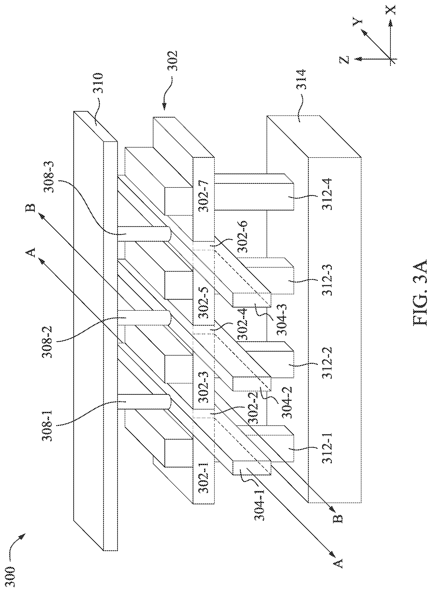 Patent US12327786 Figure 3 – Decoupling capacitors with back side power rails
