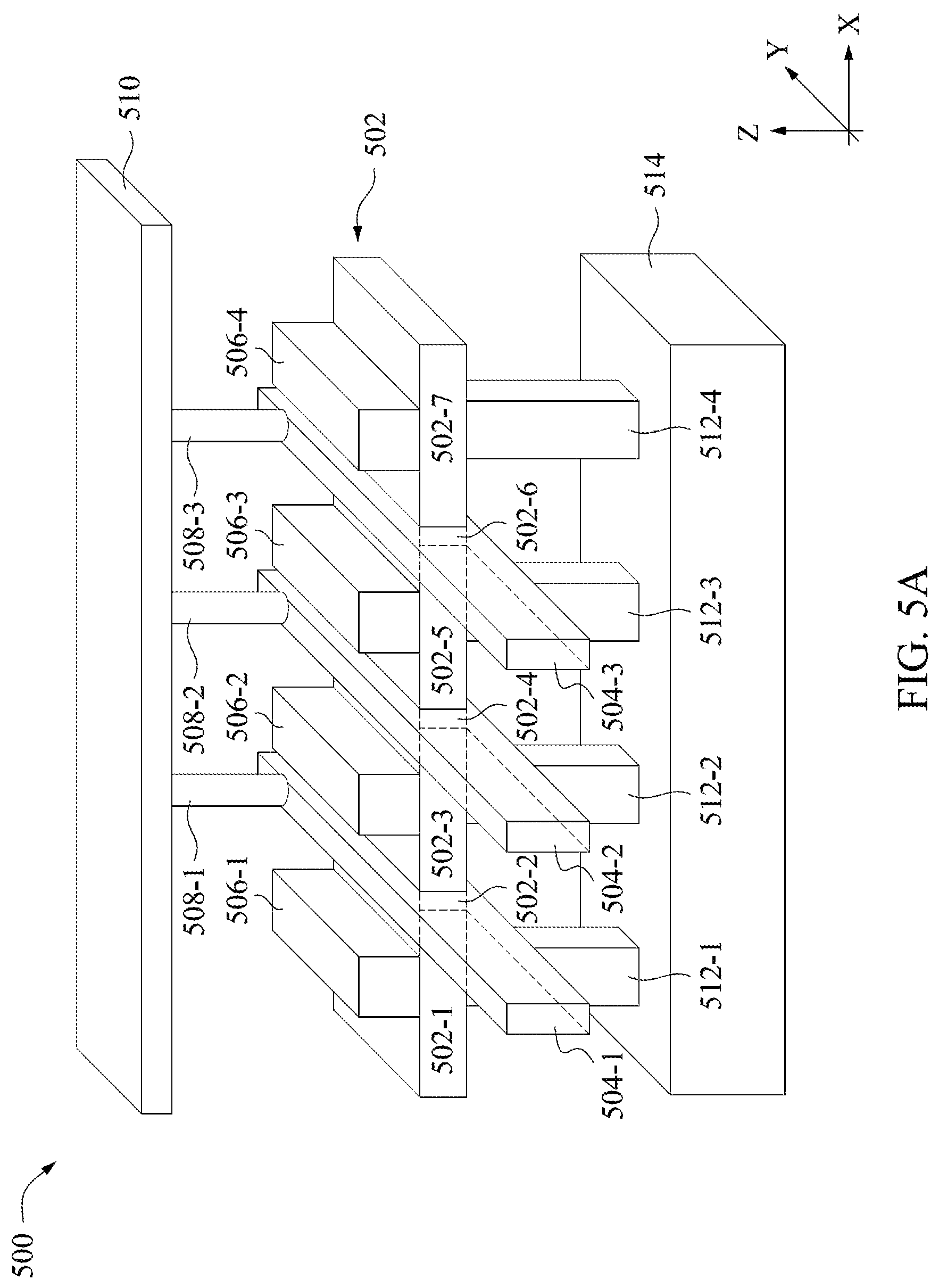 Patent US12327786 Figure 7 – Decoupling capacitors with back side power rails