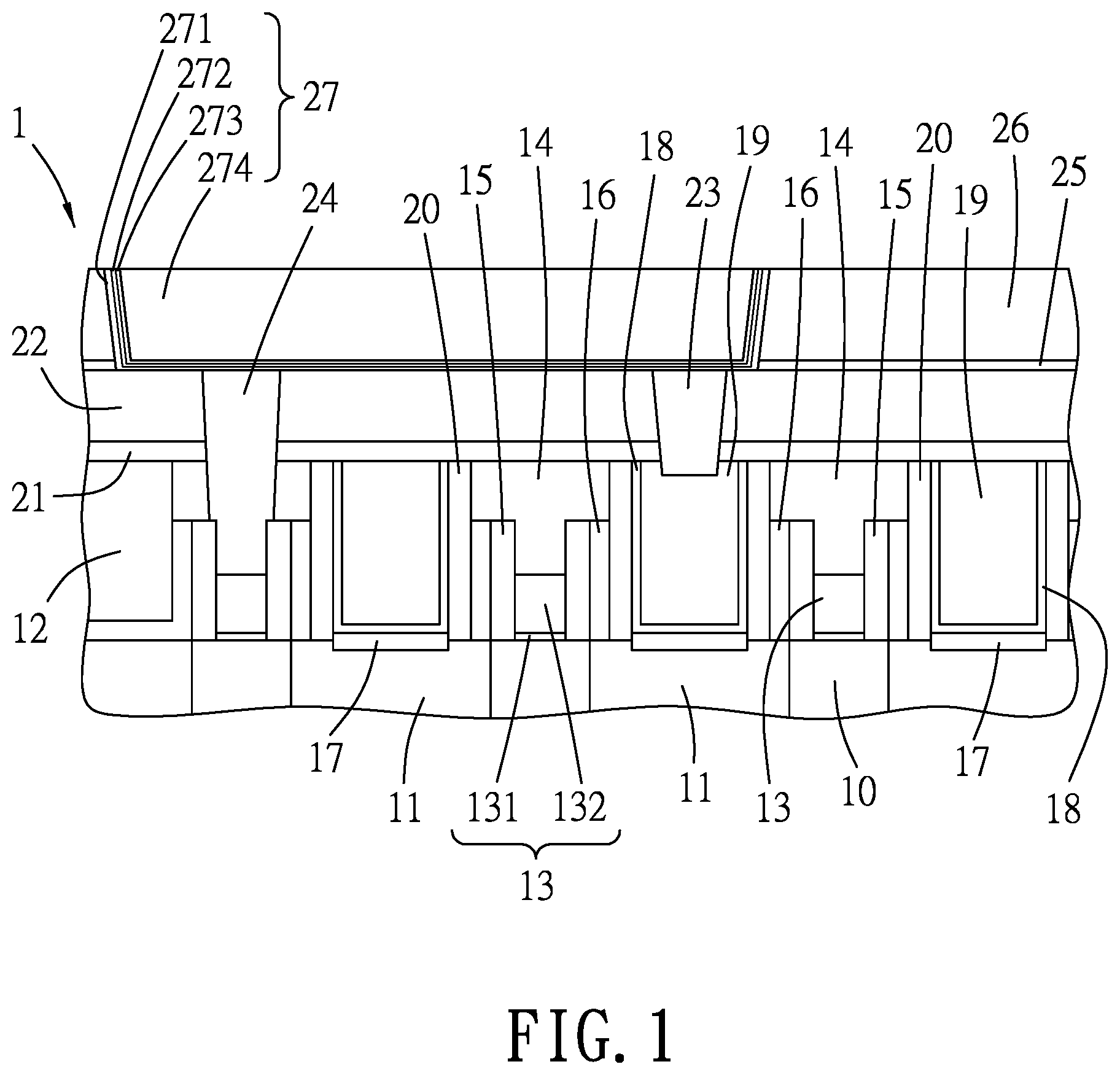 Patent US12327788 — Gate to source drain interconnects — Figure 1