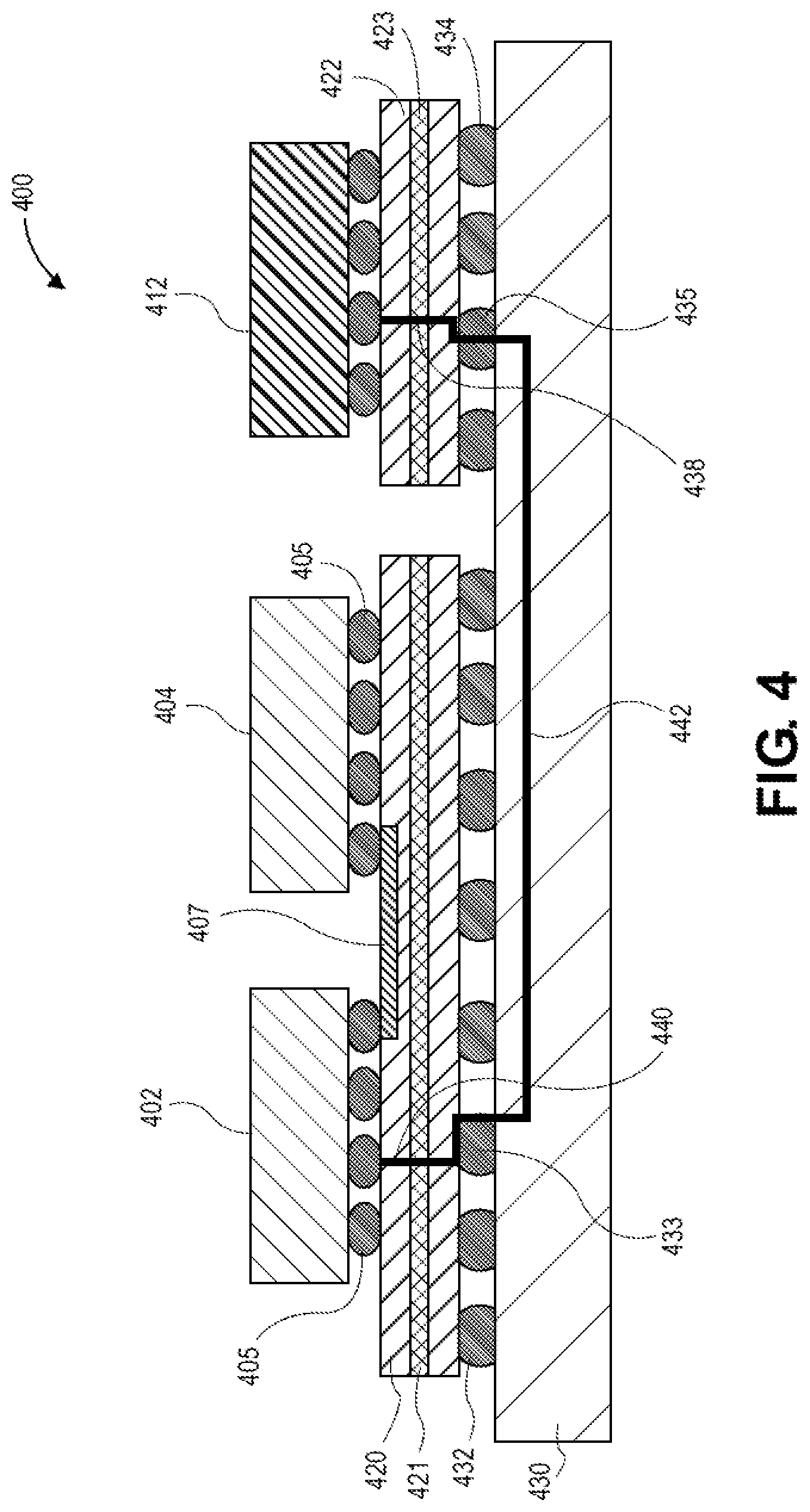 Patent US12327794 Figure 5 – Die coupling using a substrate with a glass core