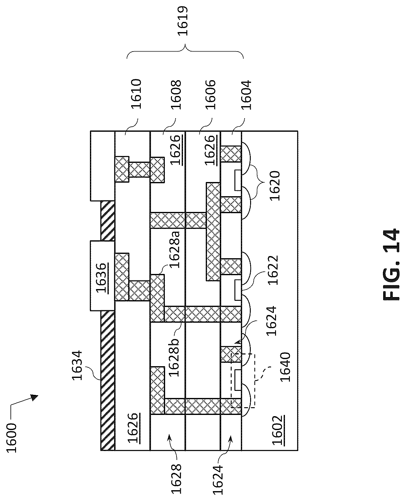 Patent US12327809 Figure 13 – Vertically stacked and bonded memory arrays