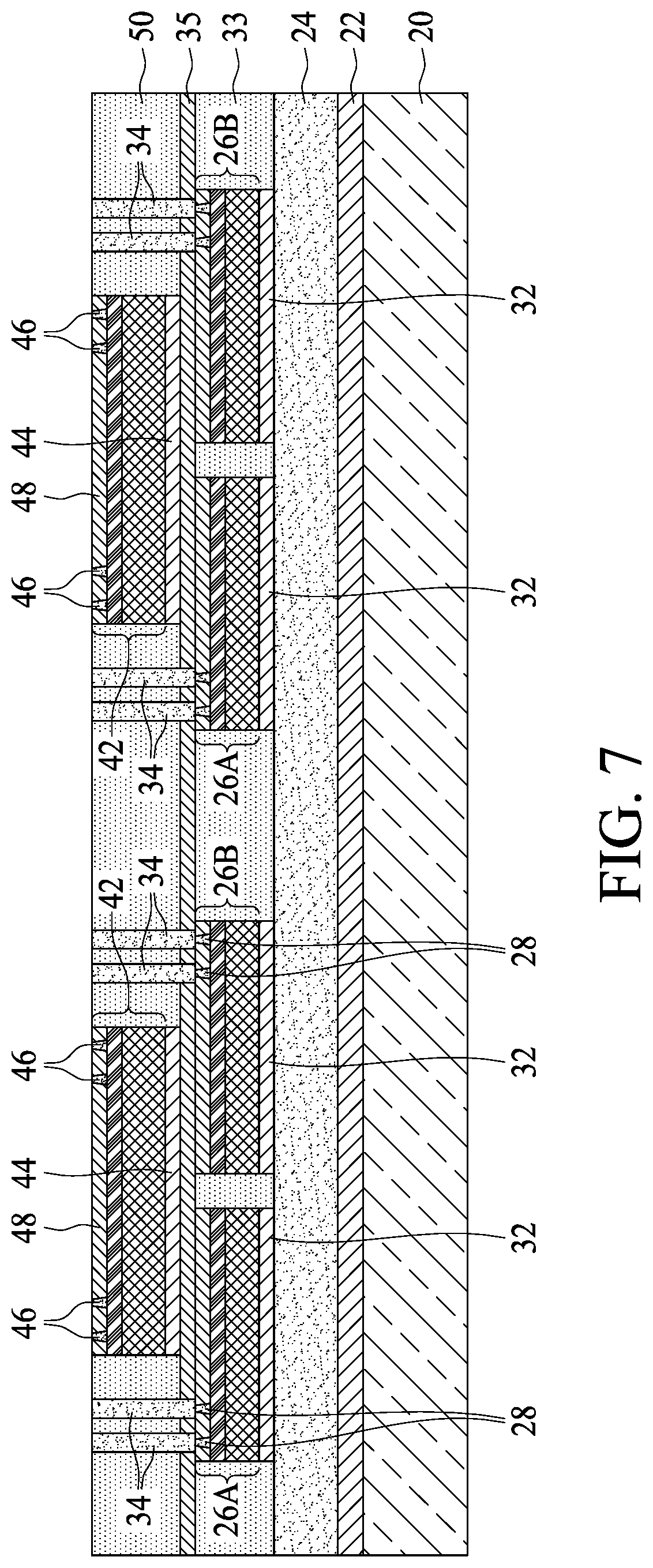 Patent US12327819 Figure 7 – Devices employing thermal and mechanical enhanced layers and methods of forming same