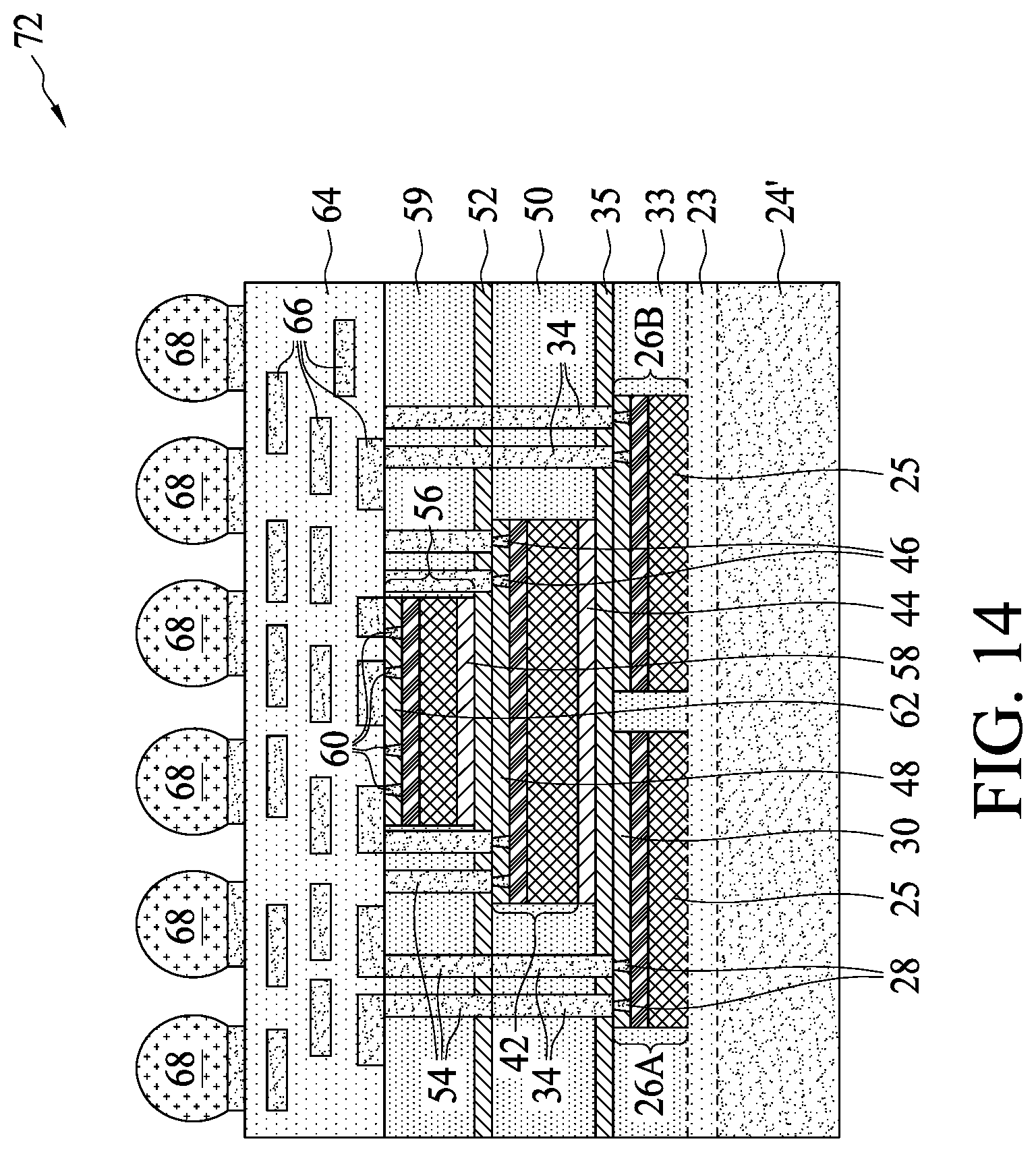 Patent US12327819 Figure 15 – Devices employing thermal and mechanical enhanced layers and methods of forming same