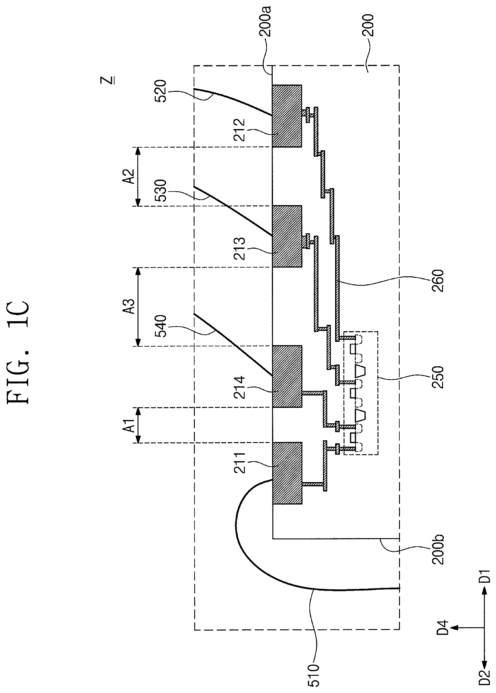 Patent US12327821 Figure 3 – Semiconductor package having chip stack