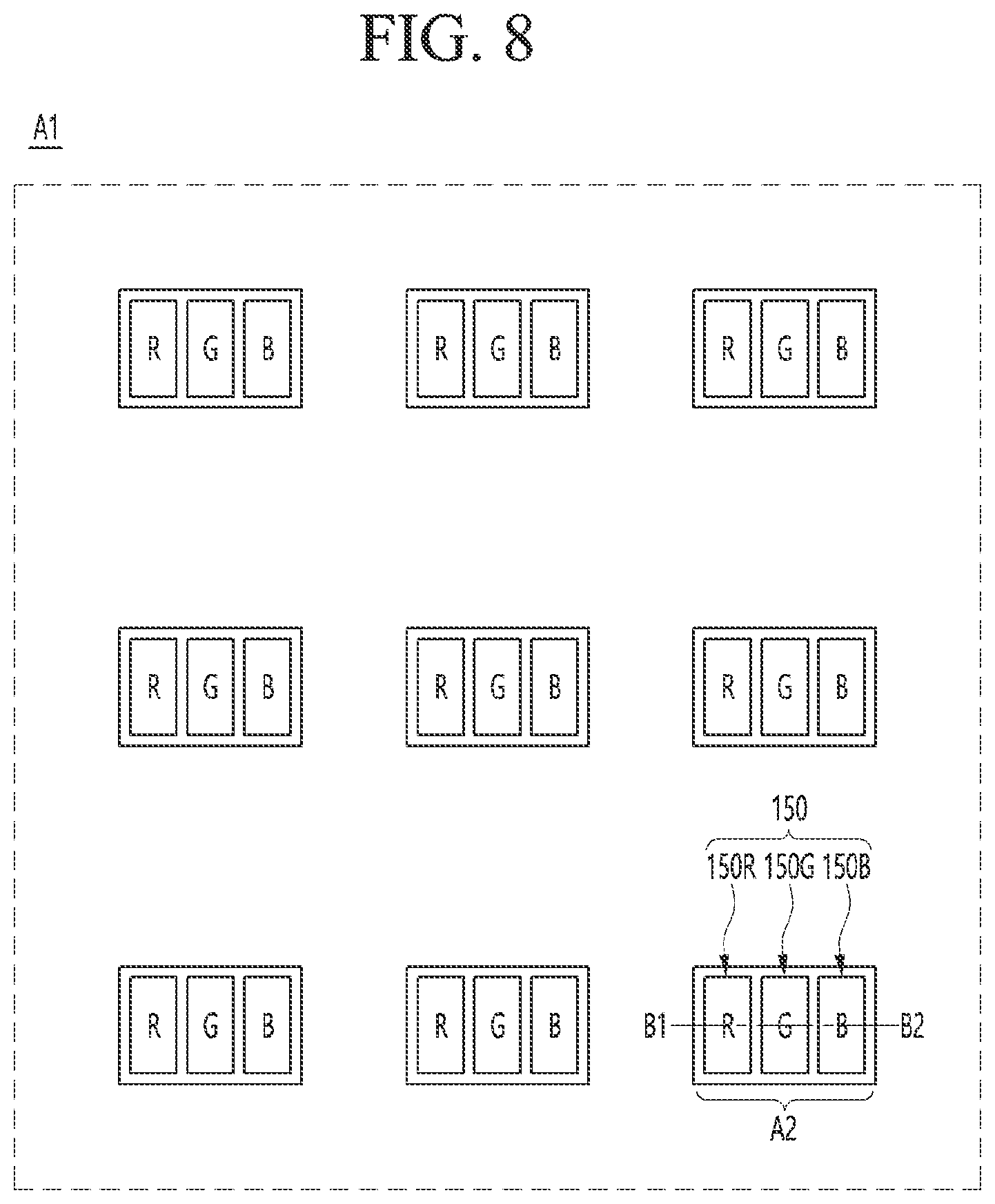 Patent US12327822 Figure 7 – Micro-LED display device including holes and wires configured to improve assembling efficiency