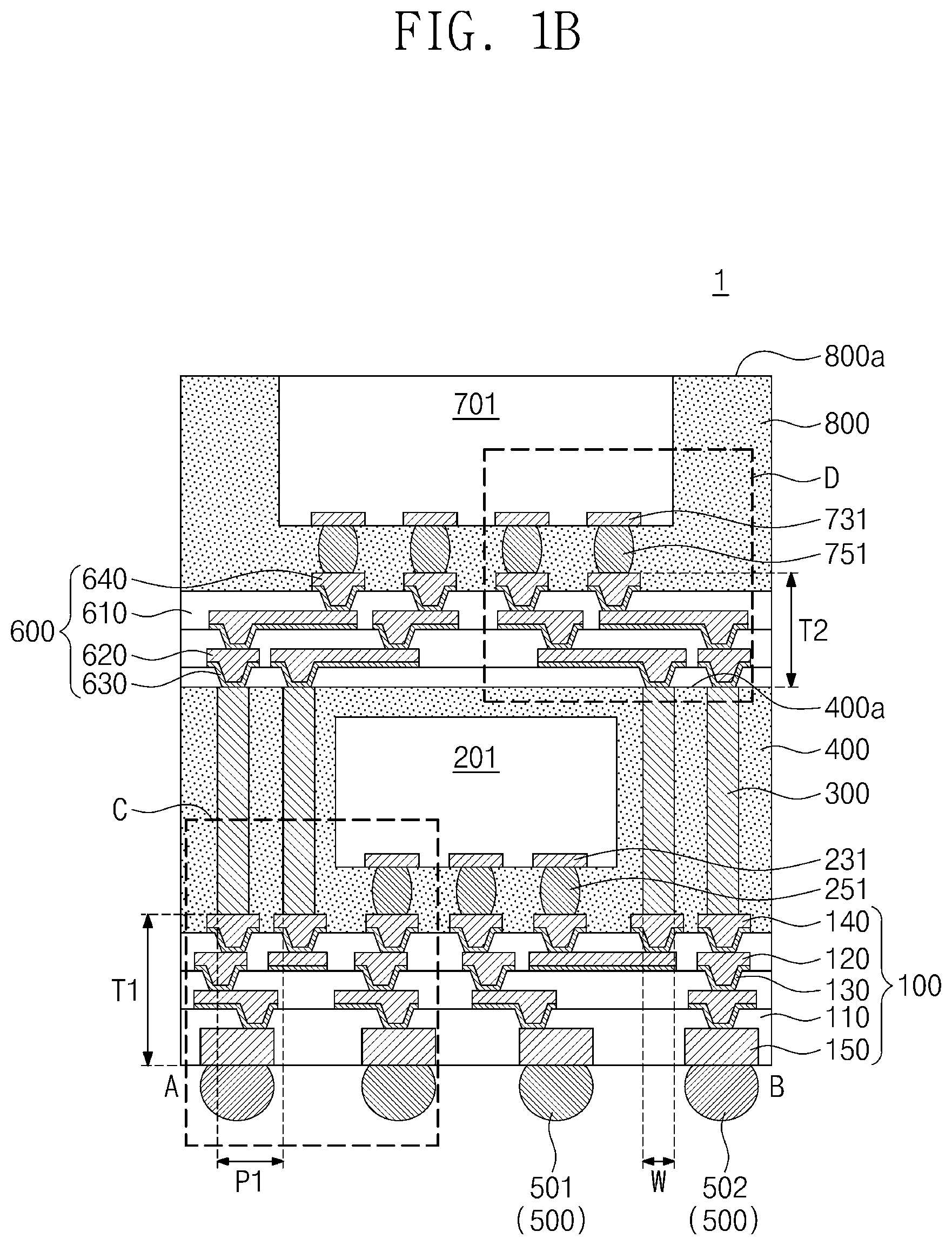Patent US12327824 Figure 2 – Semiconductor package including redistribution substrate