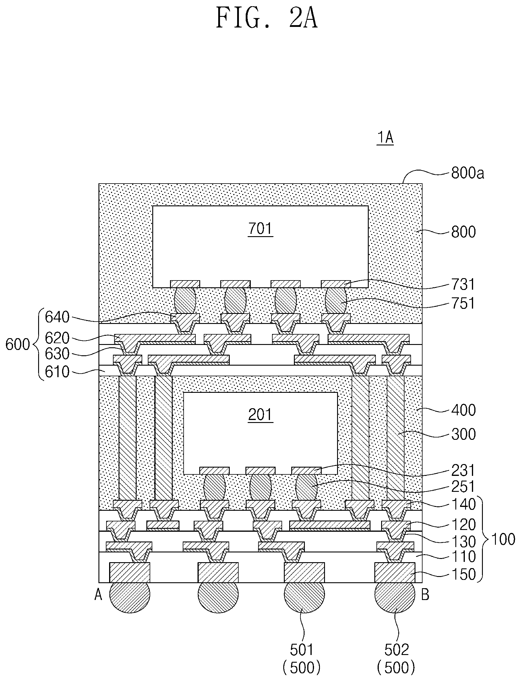 Patent US12327824 Figure 5 – Semiconductor package including redistribution substrate