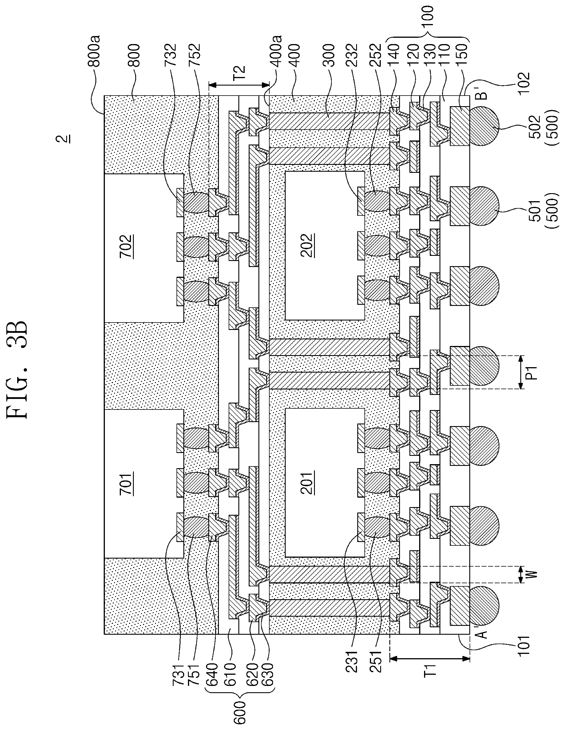 Patent US12327824 Figure 8 – Semiconductor package including redistribution substrate