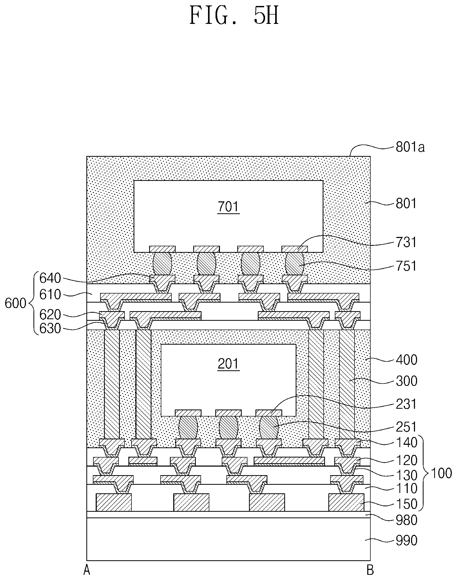 Patent US12327824 Figure 15 – Semiconductor package including redistribution substrate