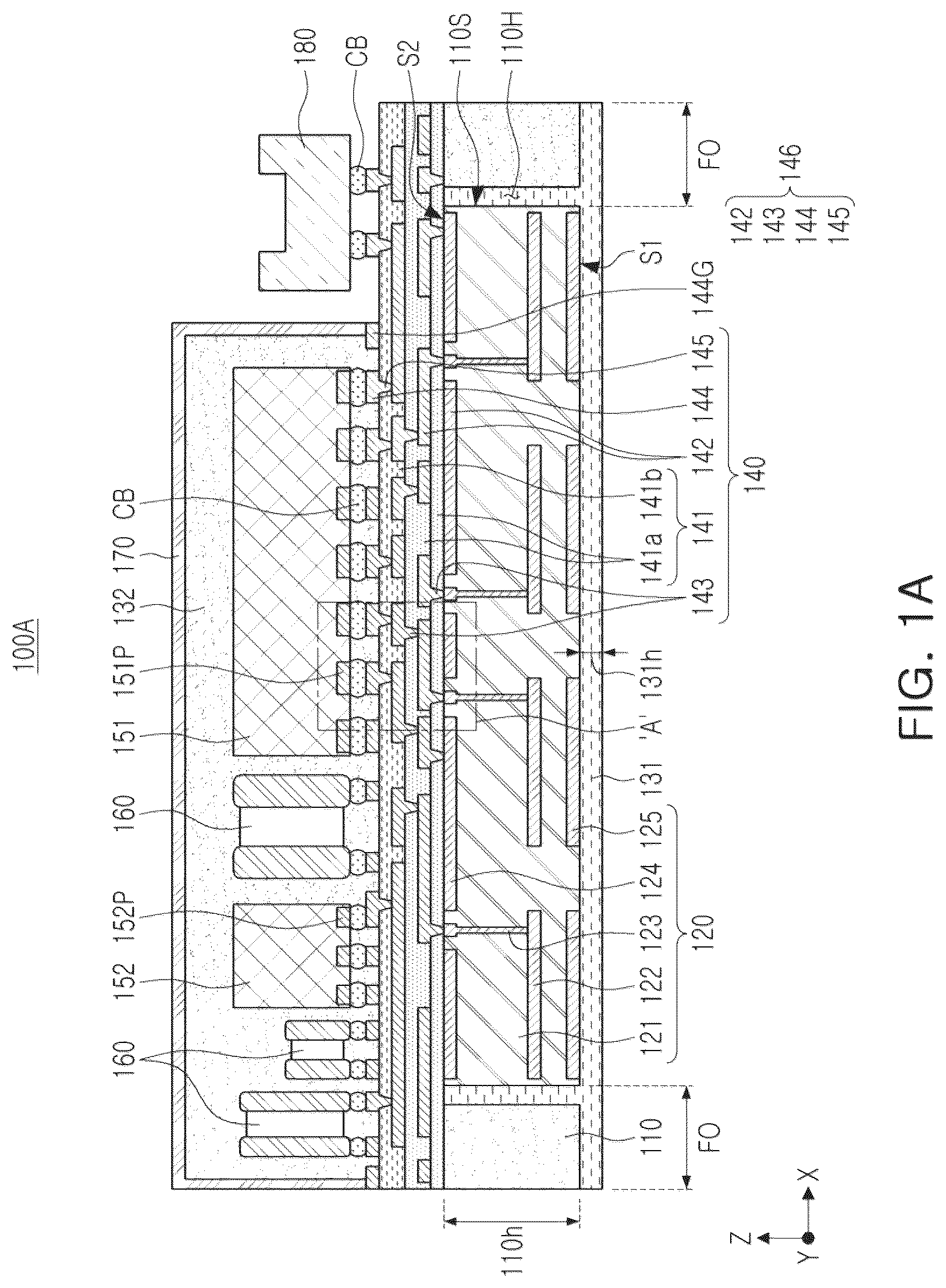 Patent US12327826 — Semiconductor package — Figure 1