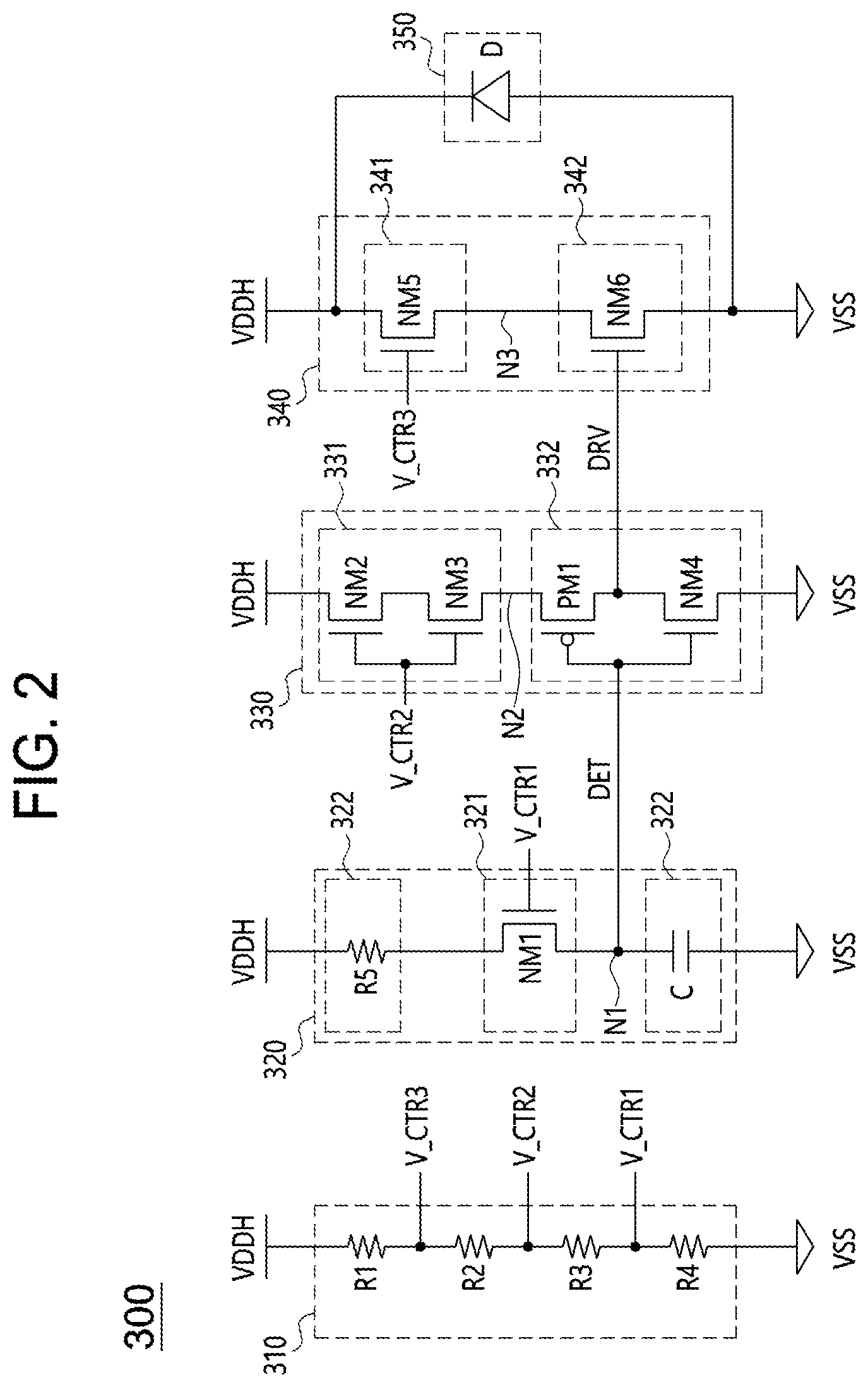 Patent US12327828 Figure 2 – Electrostatic discharge circuit and electrostatic discharge control system