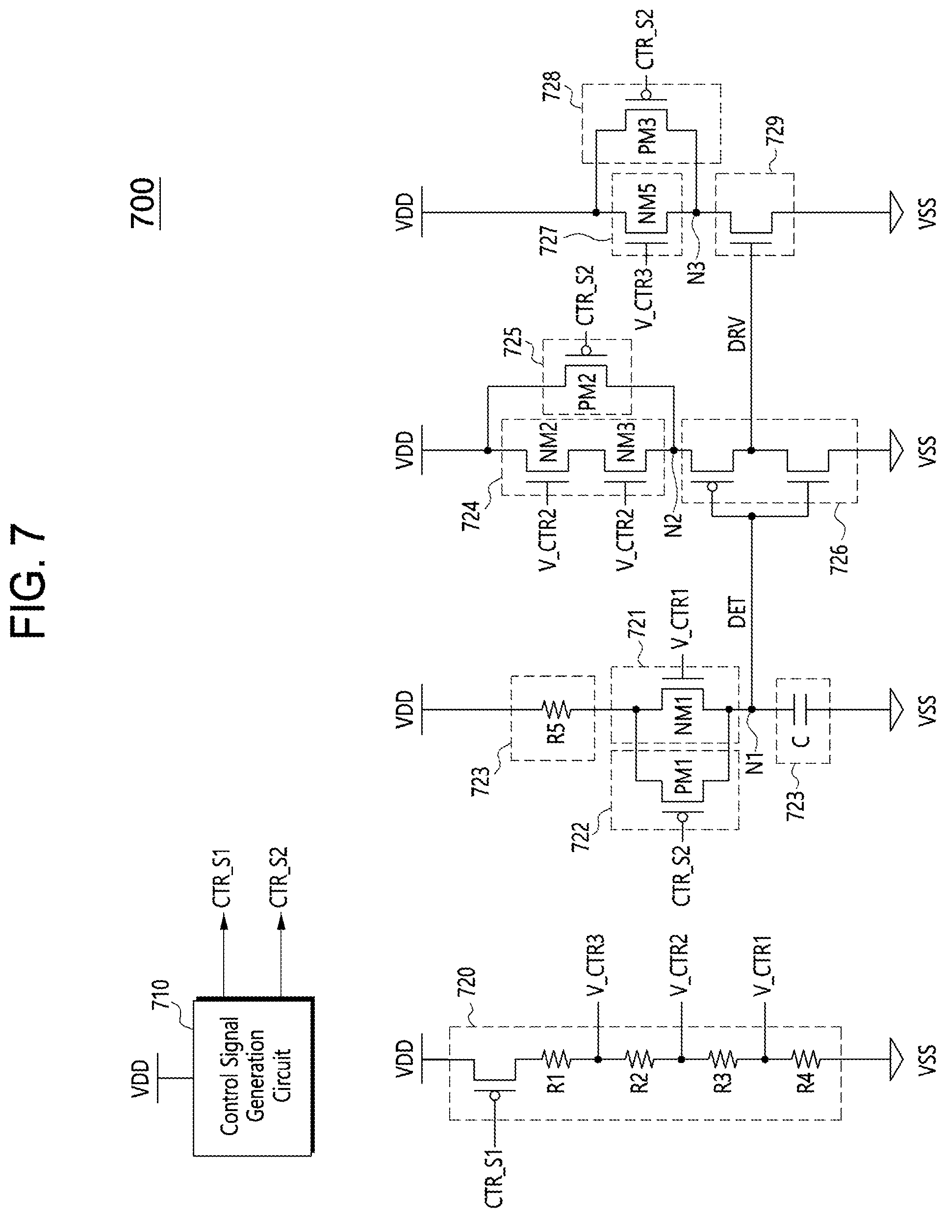 Patent US12327828 Figure 5 – Electrostatic discharge circuit and electrostatic discharge control system