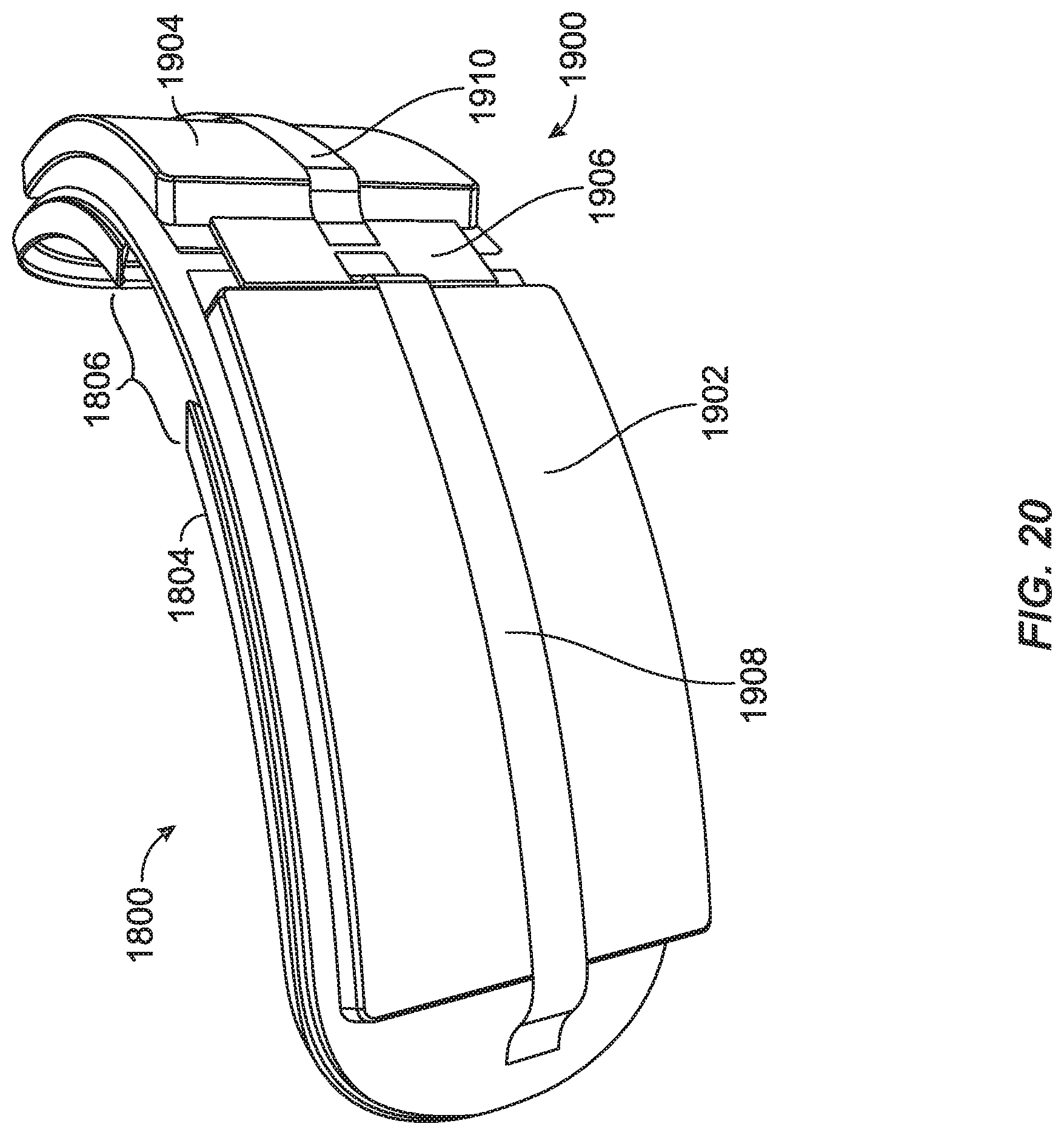Patent US12327832 Figure 20 – Curved battery-pack devices and accessories