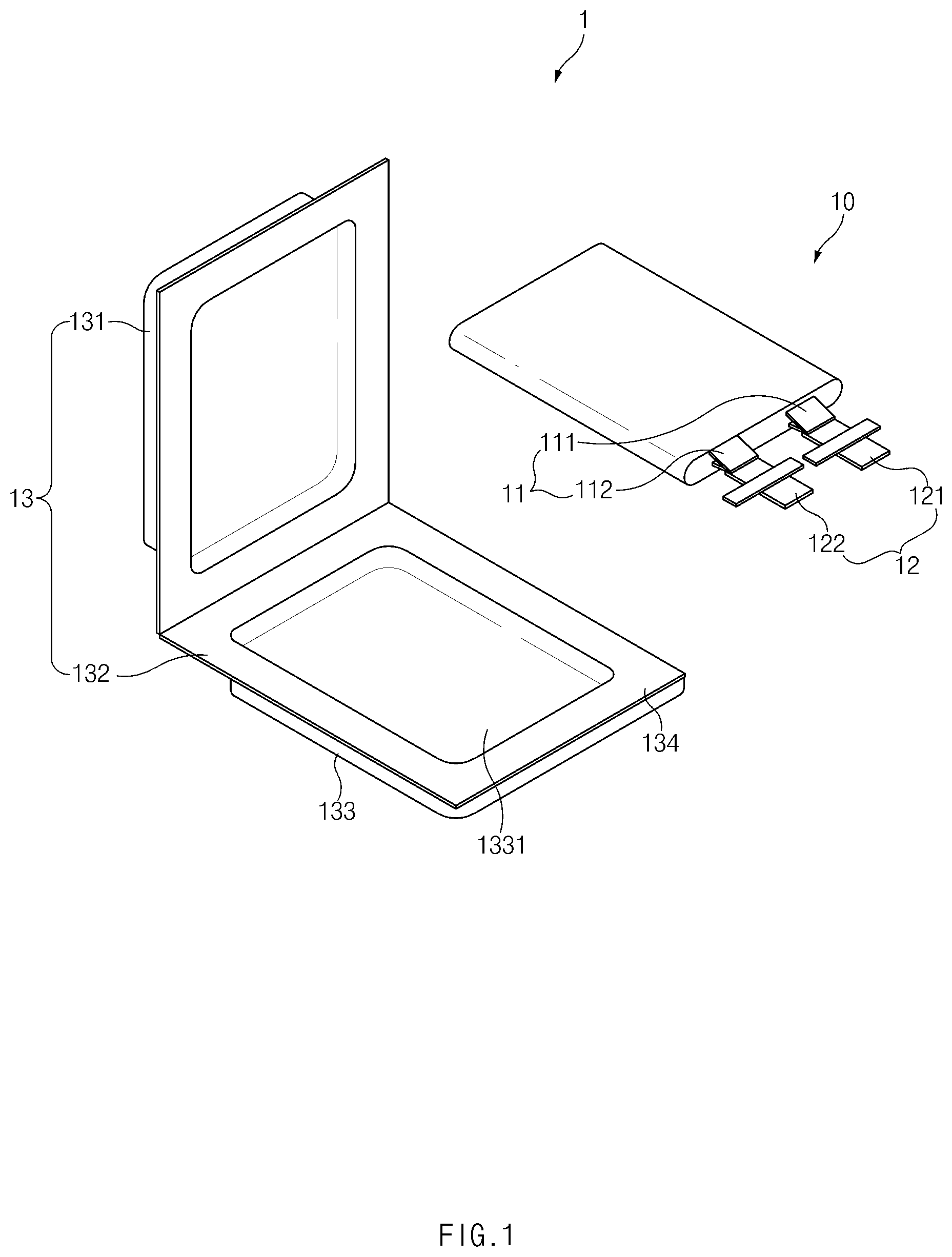 Patent US12327841 Figure 1 – Electrode assembly and method for manufacturing the same