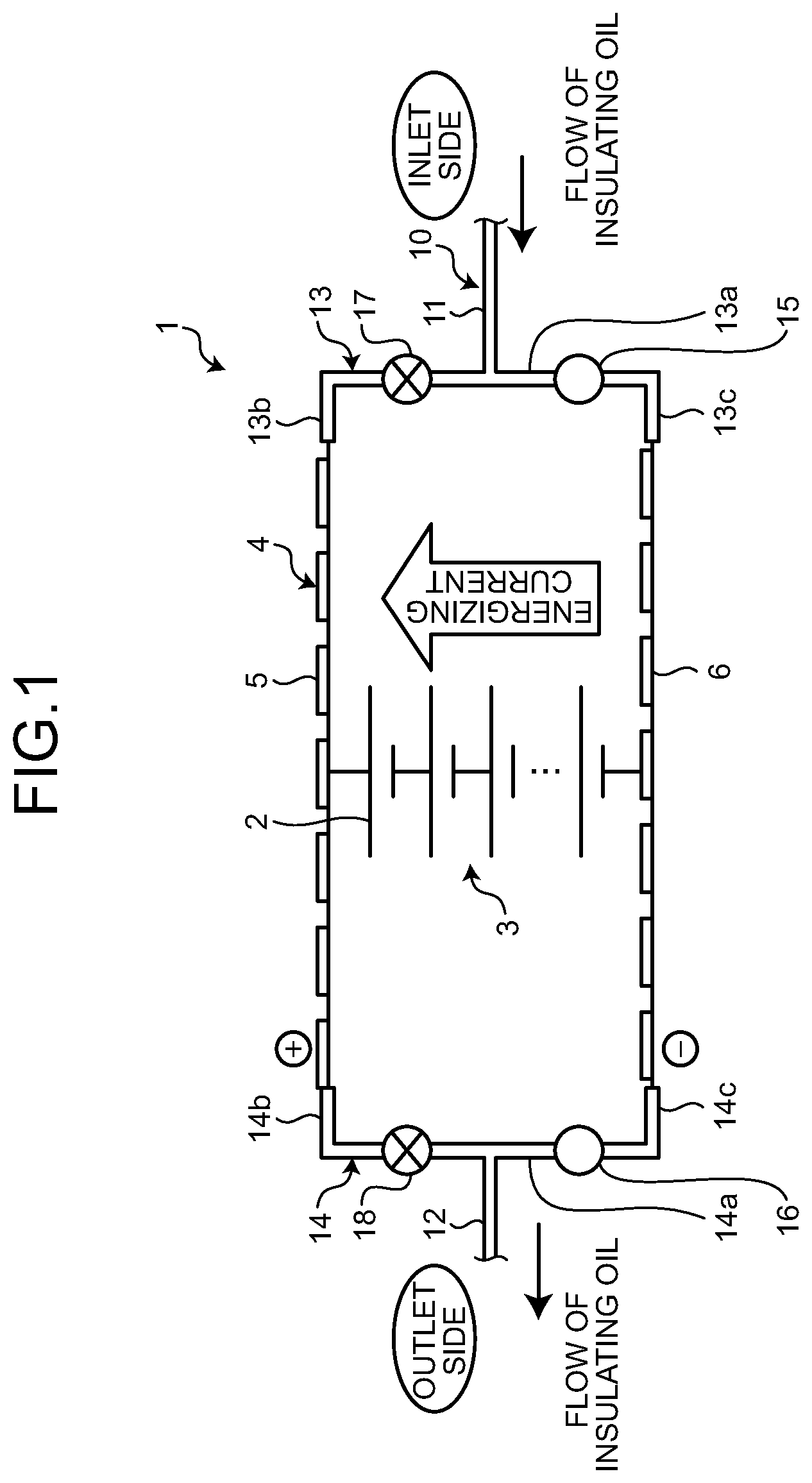 Patent US12327849 Figure 1 – Battery cooling device