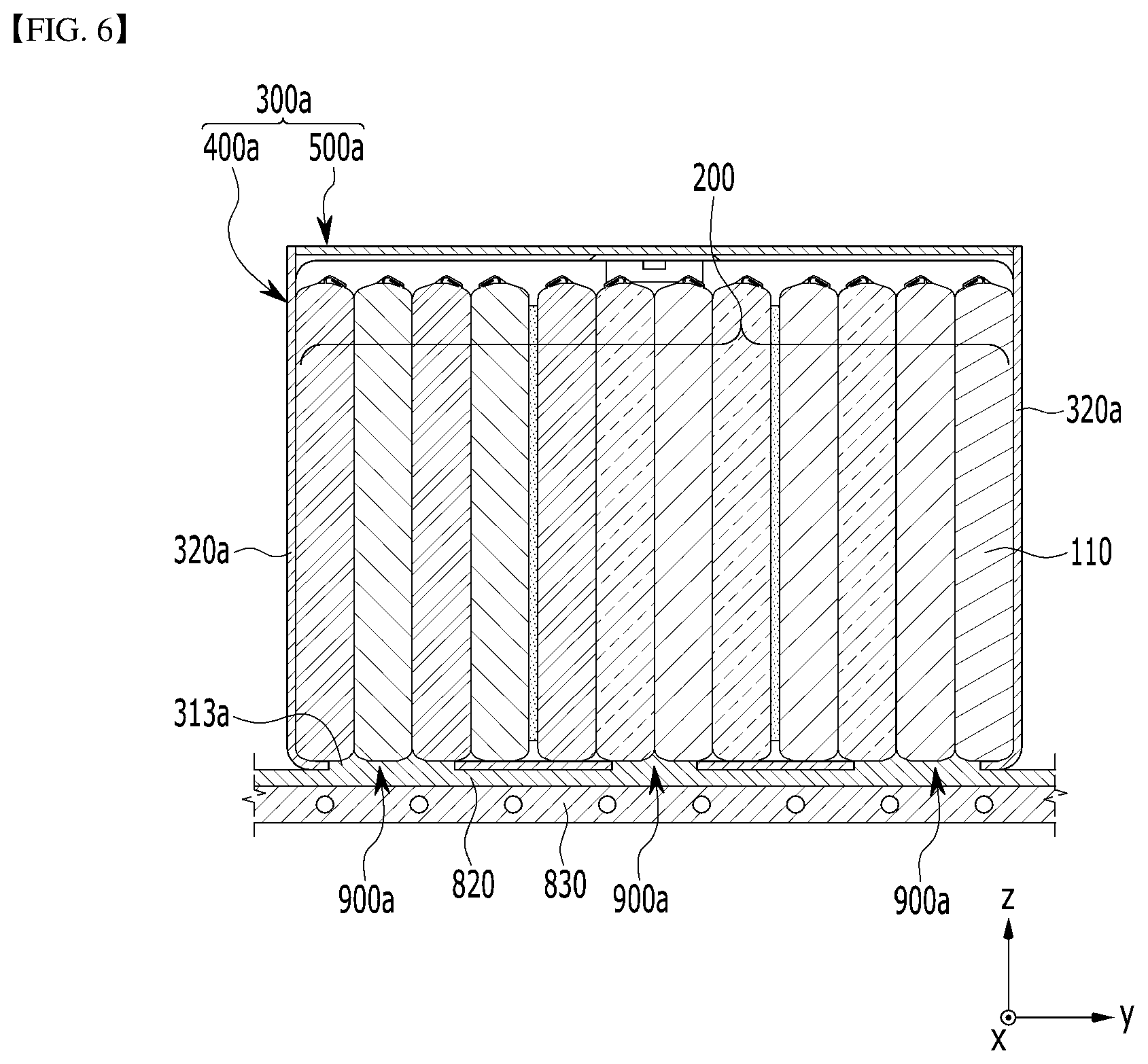 Patent US12327850 Figure 5 – Battery module and battery pack including the same