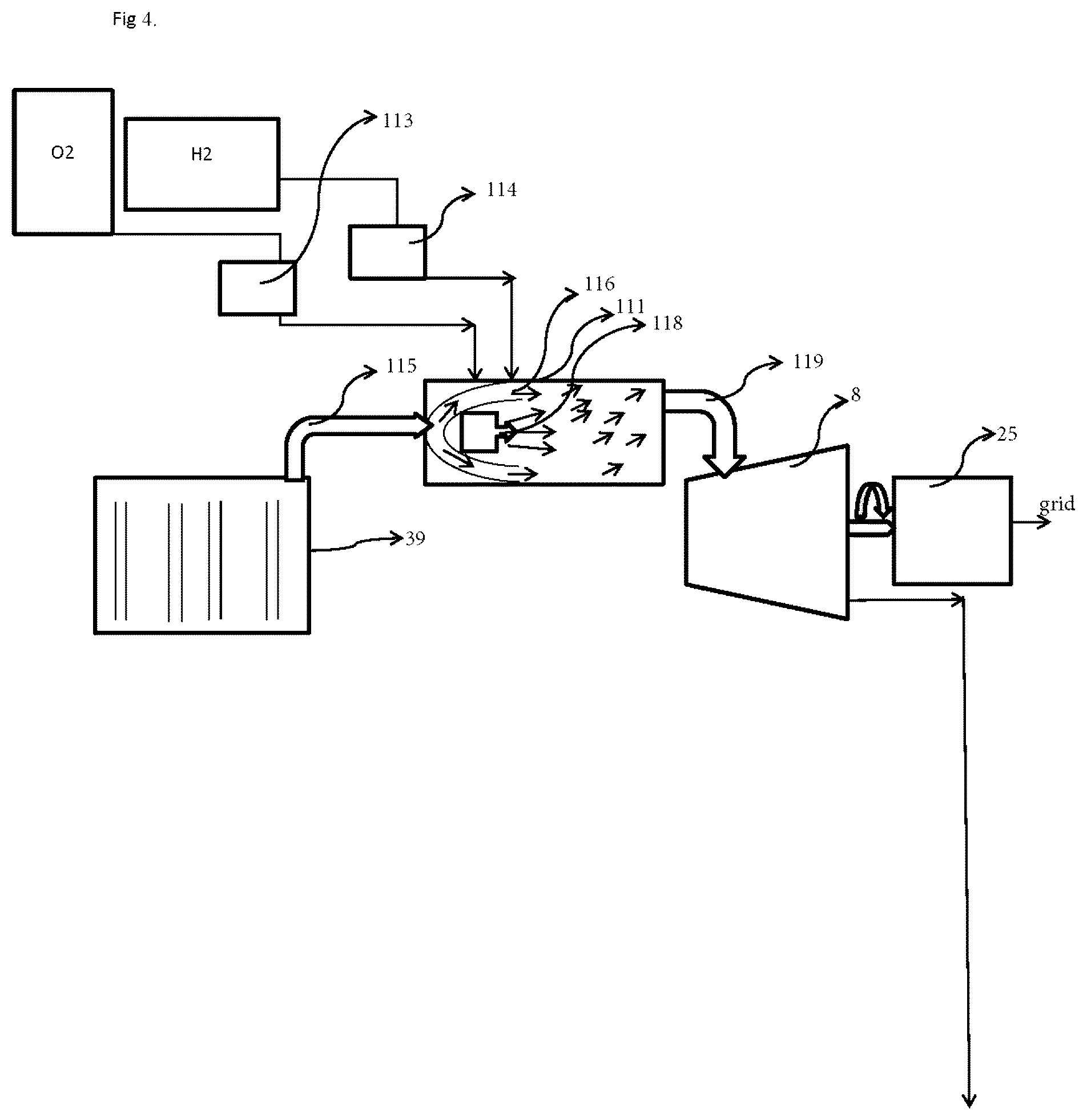 Patent US12327854 Figure 4 – Apparatuses and methods for carbon dioxide capturing and electrical energy producing system
