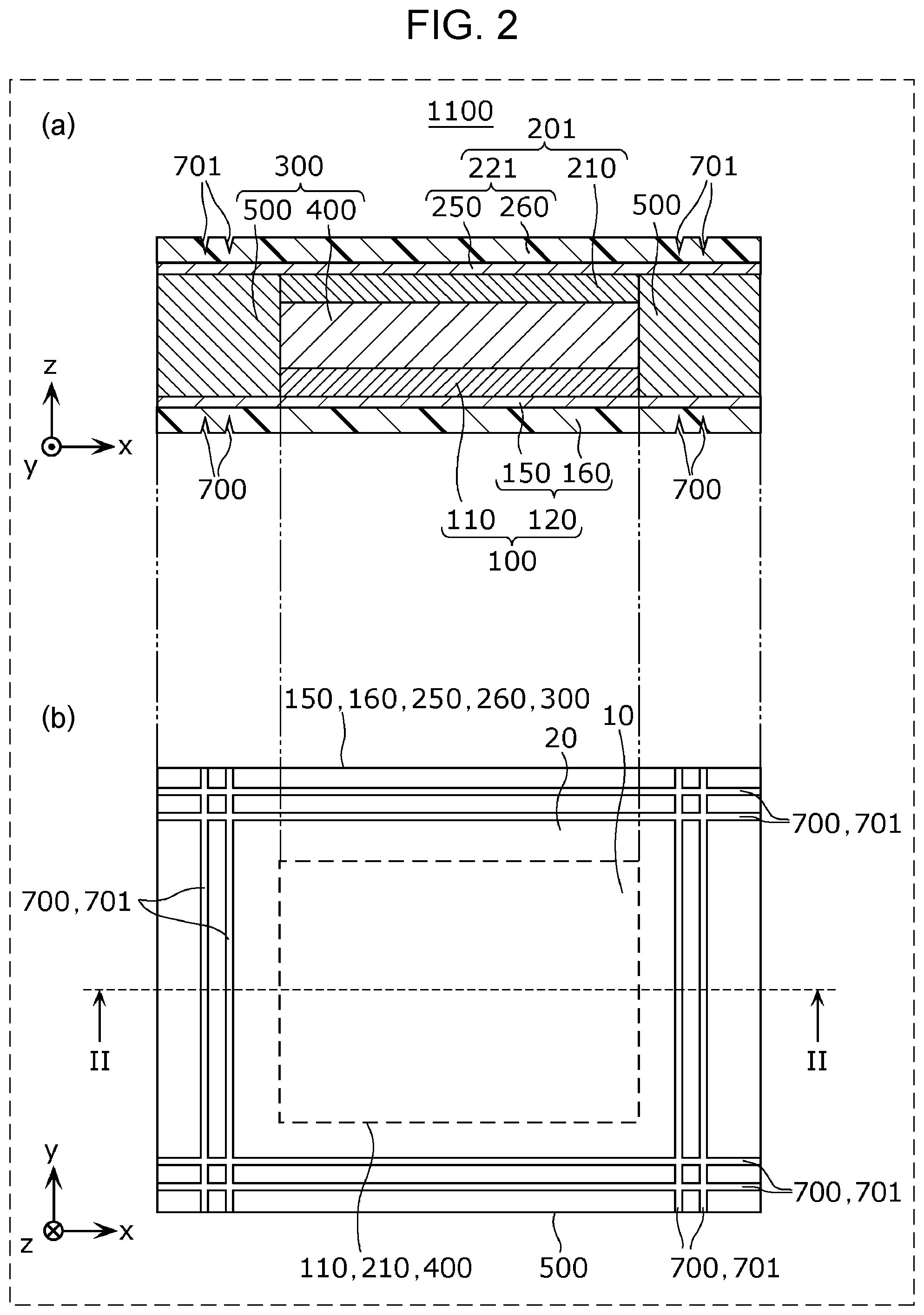 Patent US12327872 Figure 2 – All-solid battery including line-shaped structural defect in solid electrolyte layer or current collector