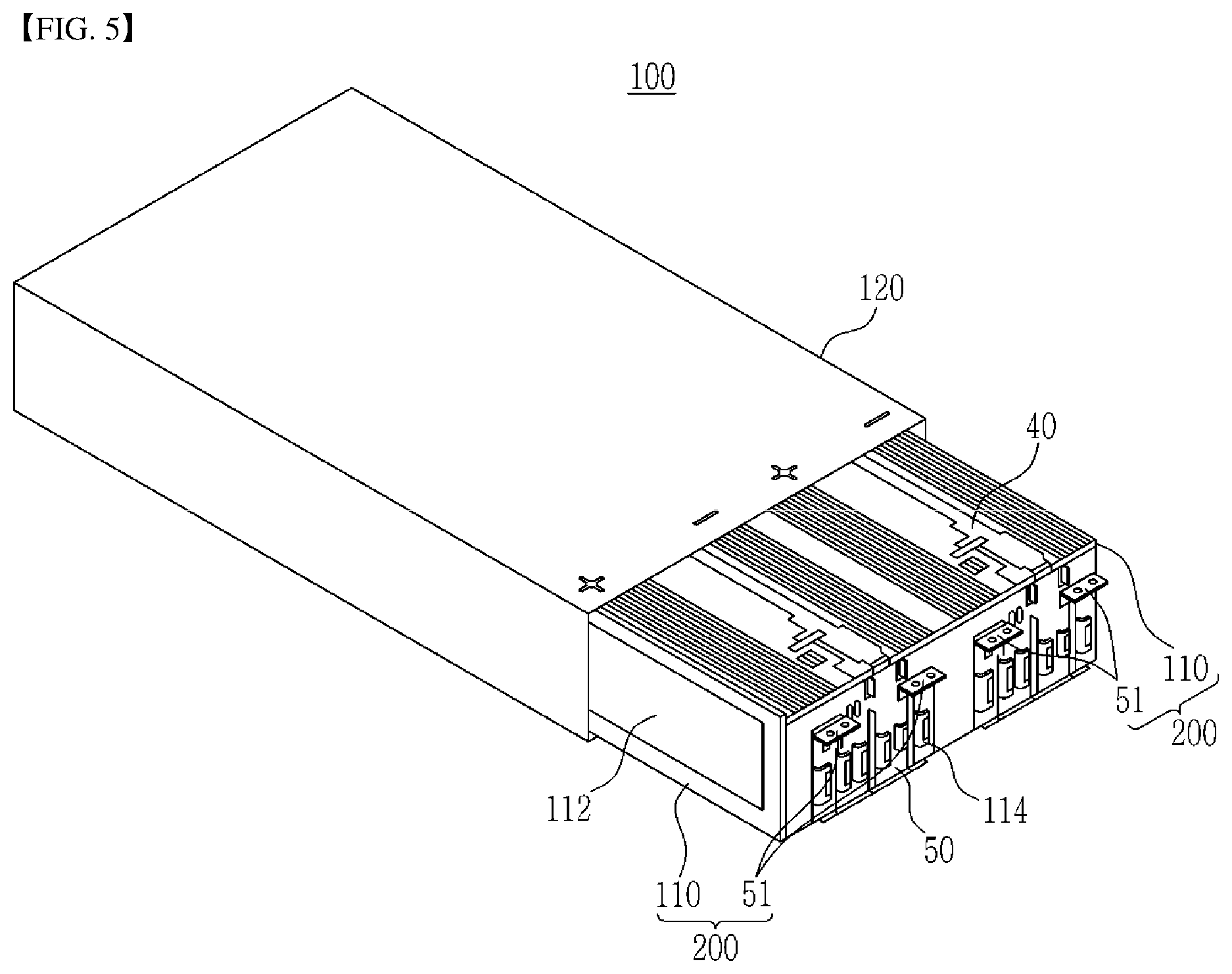 Patent US12327878 Figure 5 – Battery module