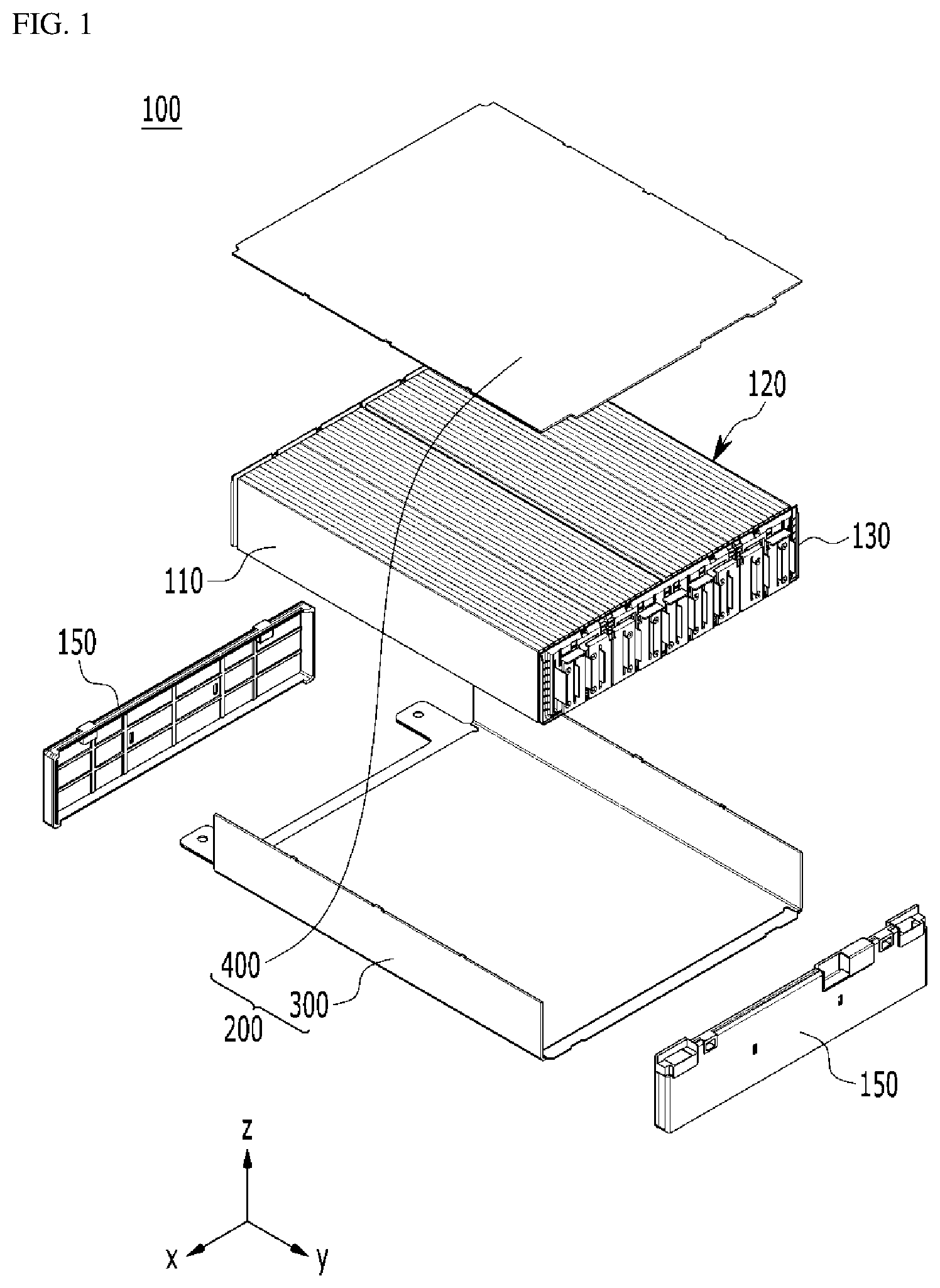 Patent US12327882 Figure 1 – Battery module and battery pack including the same