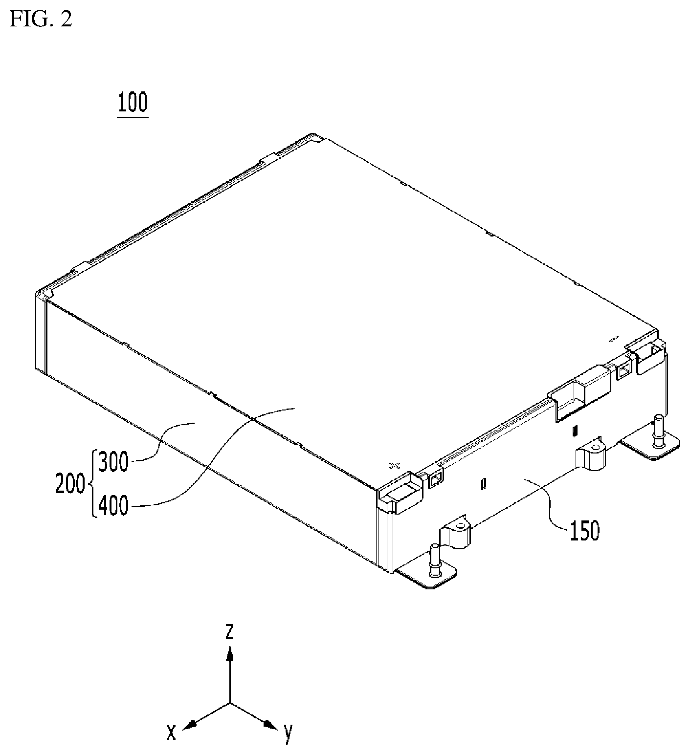 Patent US12327882 Figure 2 – Battery module and battery pack including the same