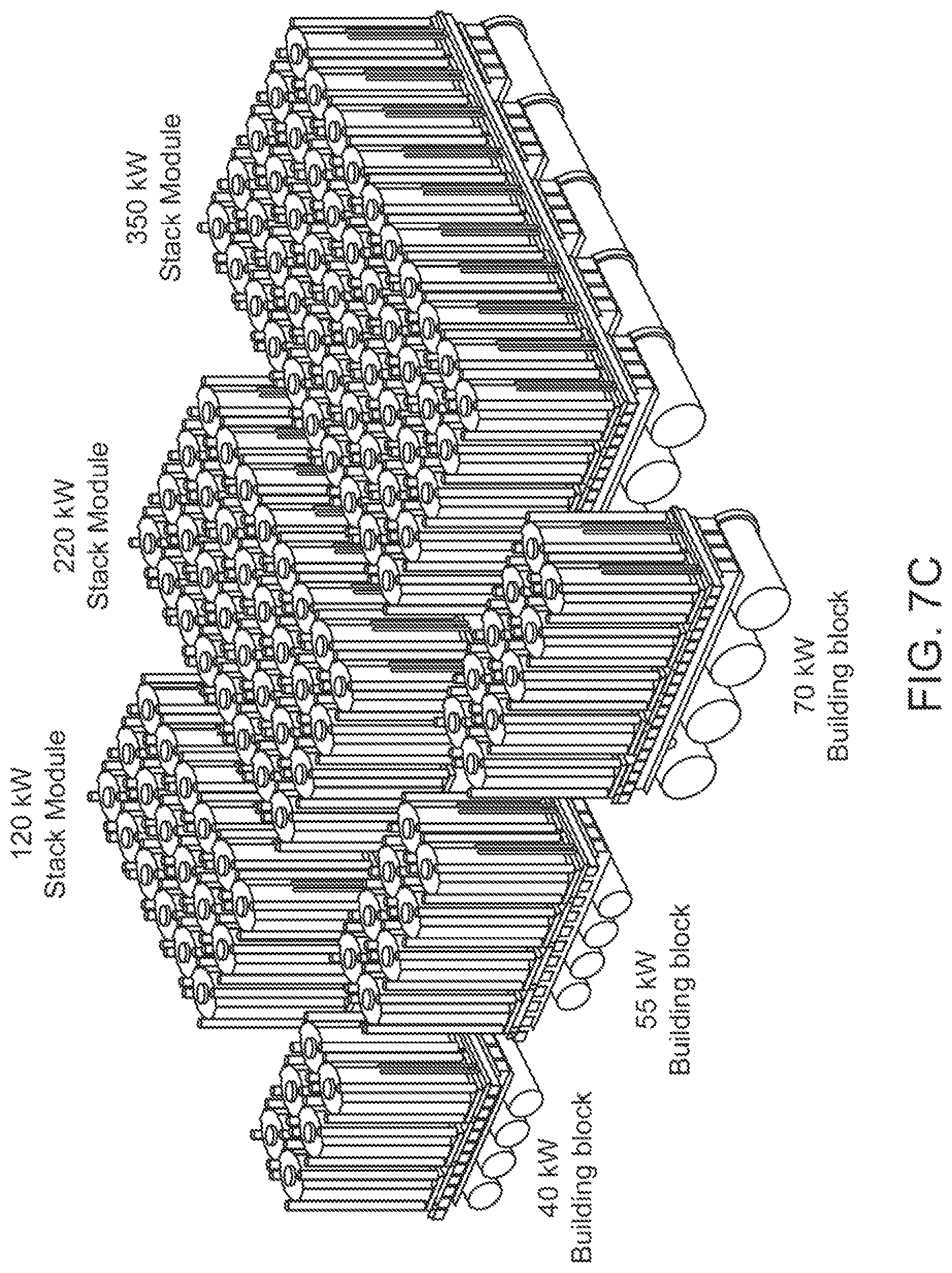 Patent US12327888 Figure 8 – Compact high temperature electrochemical cell stack architecture