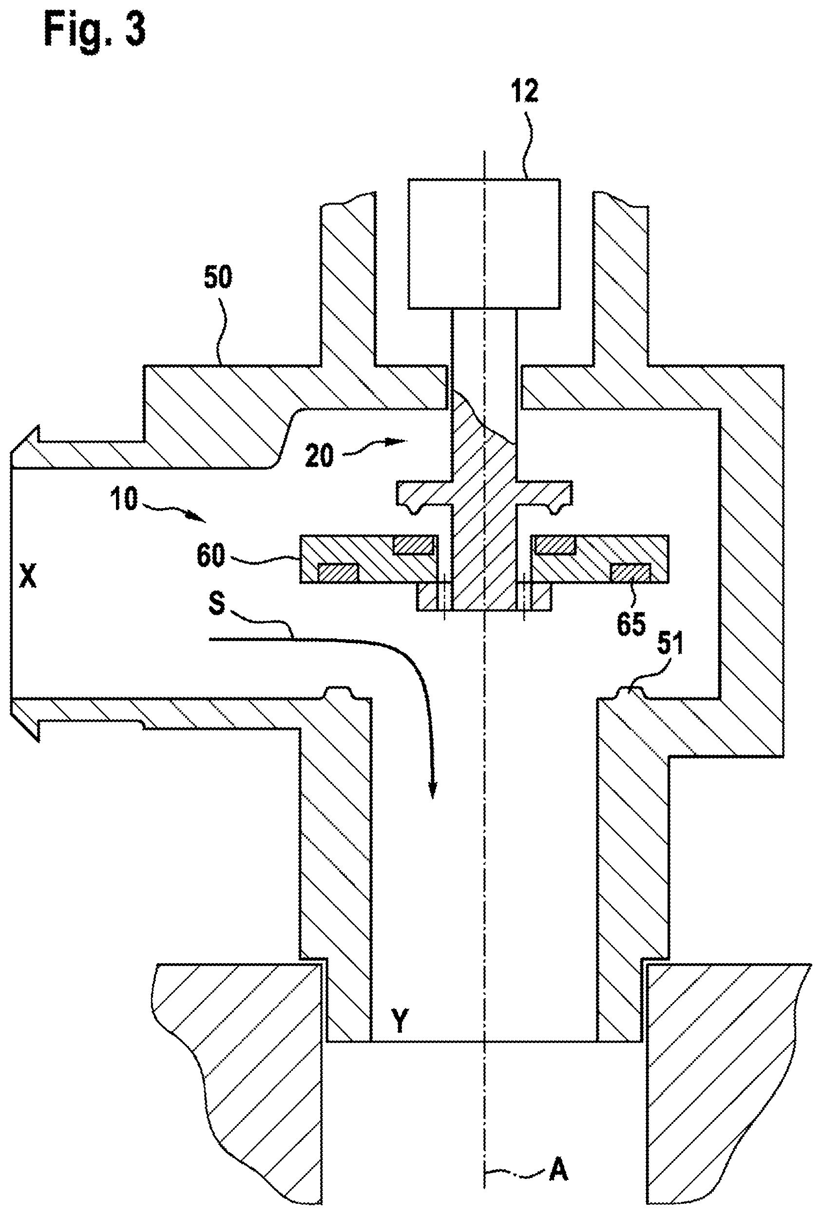 Patent US12327896 Figure 3 – Fuel cell system having a valve in a valve housing and a method for controlling a flow of a fluid