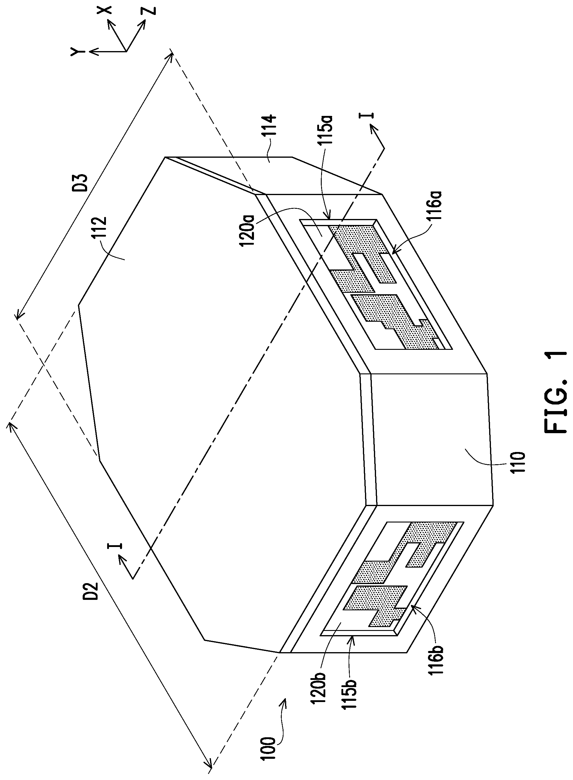 Patent US12327907 Figure 1 – Electronic device