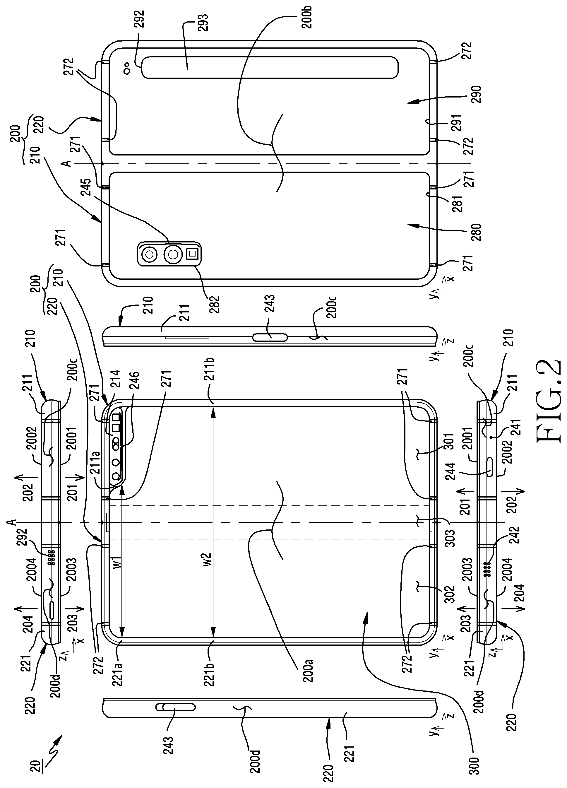 Patent US12327911 Figure 2 – Antenna and electronic device comprising same