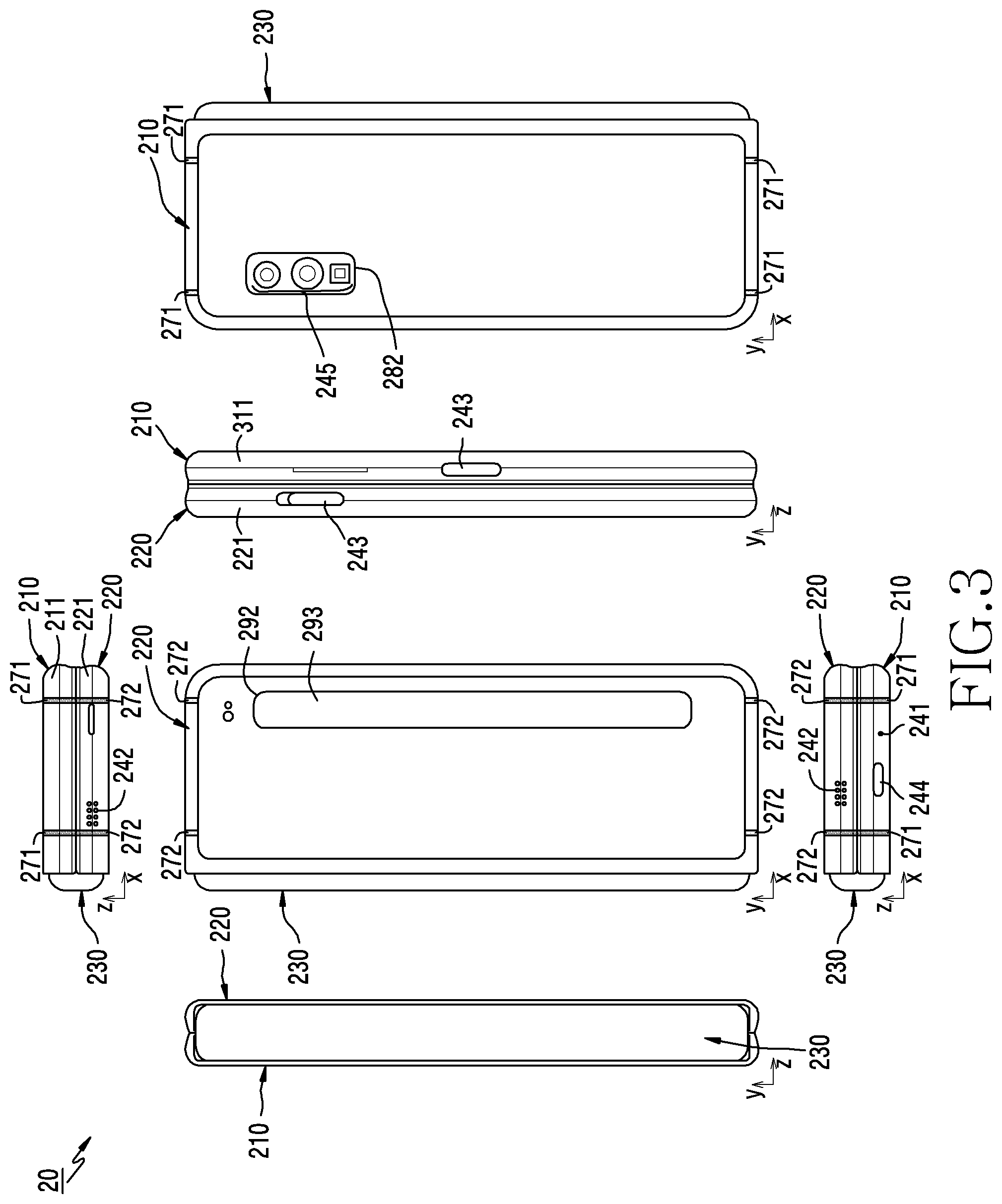 Patent US12327911 Figure 3 – Antenna and electronic device comprising same