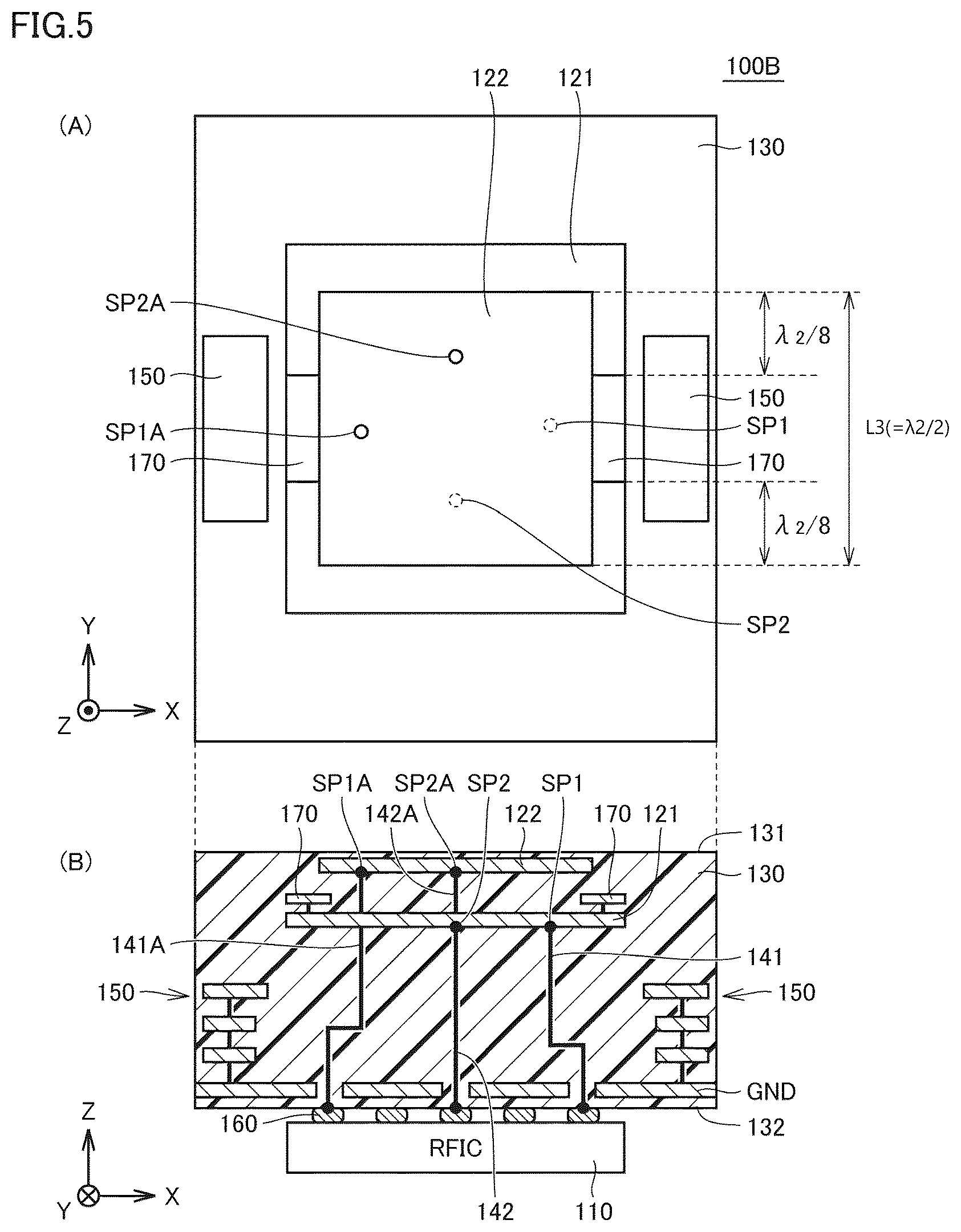 Patent US12327914 Figure 5 – Antenna module and communication device equipped with same