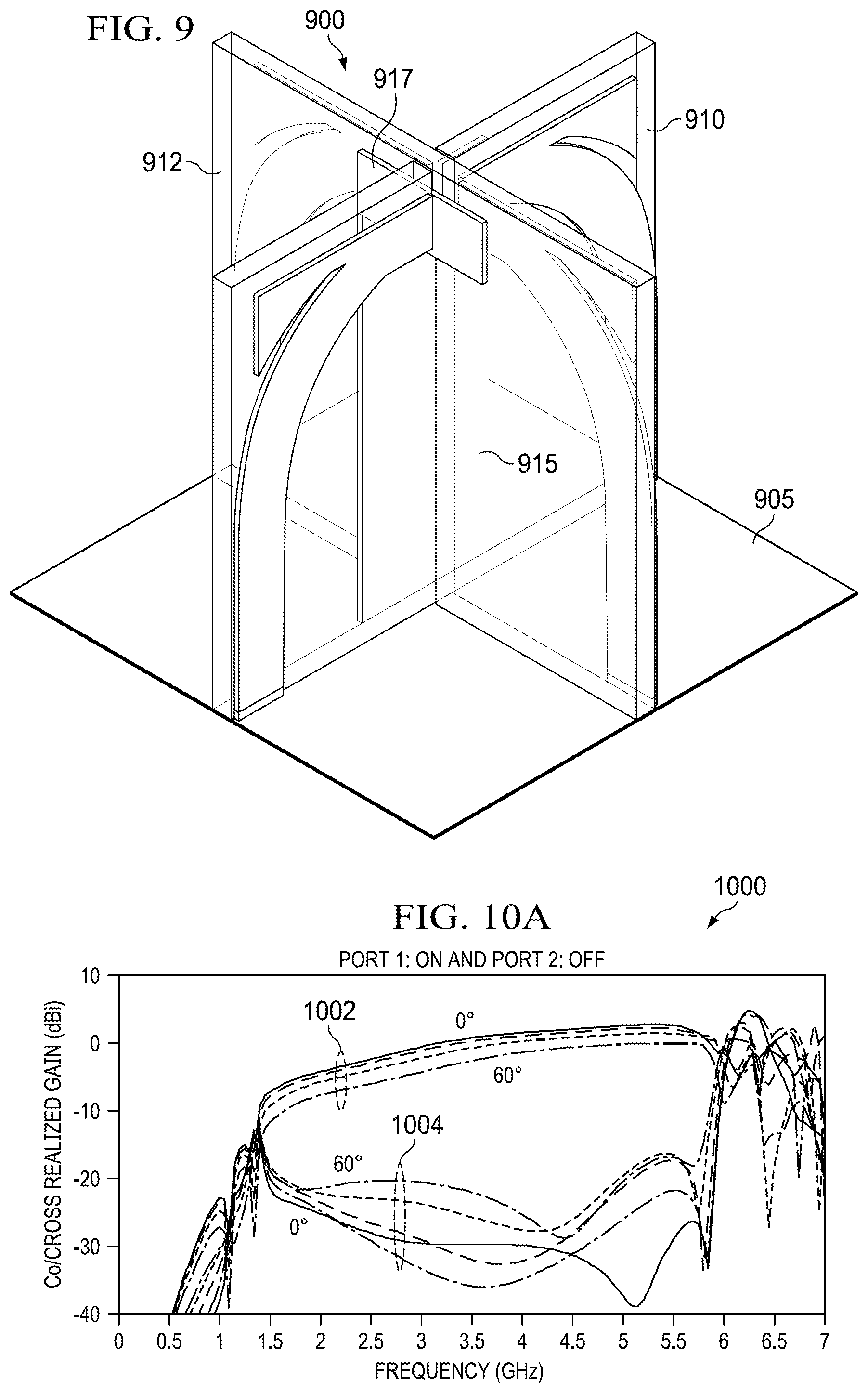 Patent US12327915 Figure 11 – Y-shaped single substrate ultra-wideband antenna and antenna array