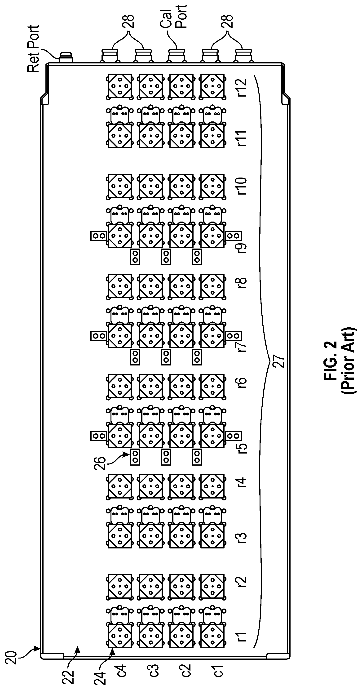Patent US12327923 Figure 2 – Mixed element beam forming antenna