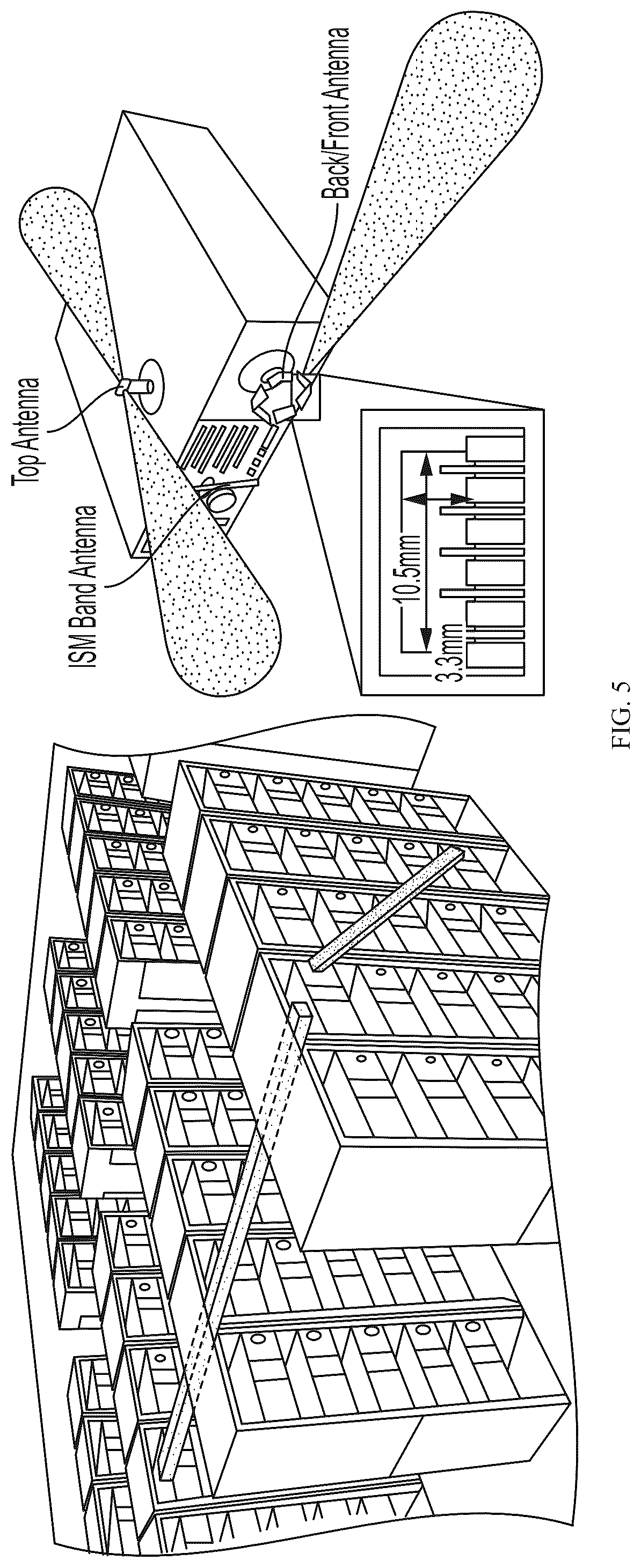 Patent US12327925 Figure 5 – Phased circular array of planar omnidirectional radiating elements