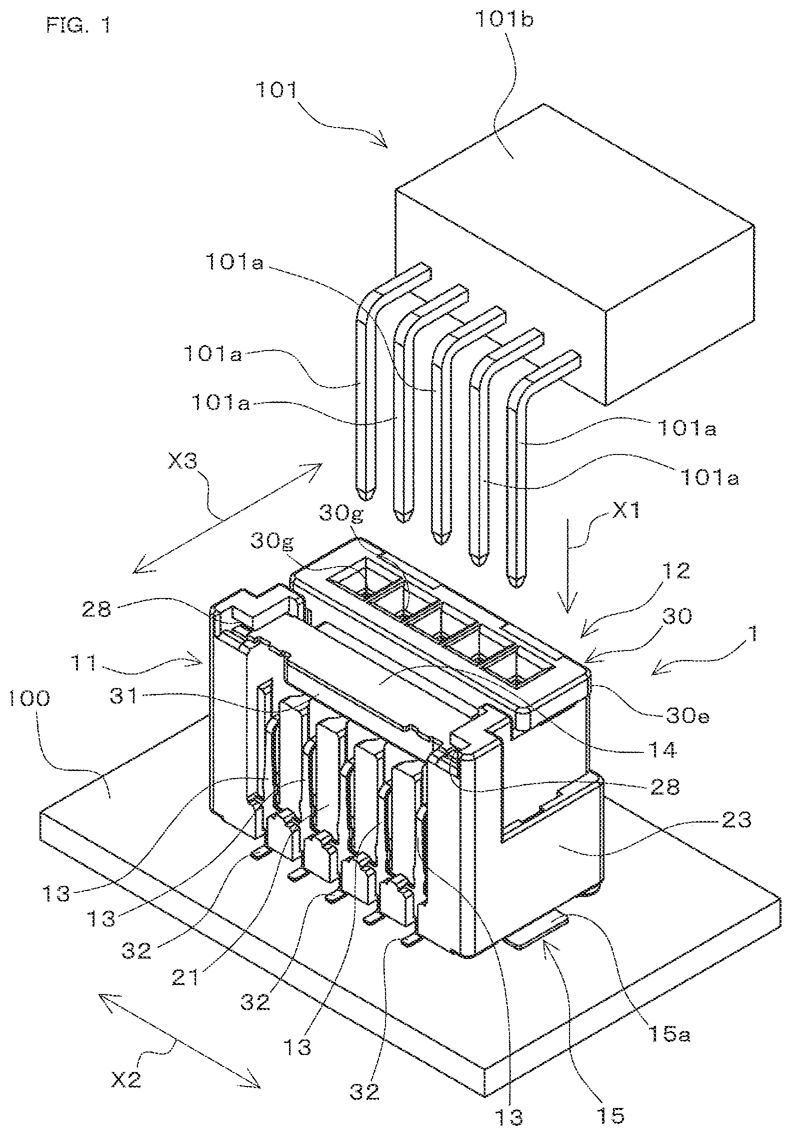 Patent US12327939 Figure 1 – Connector