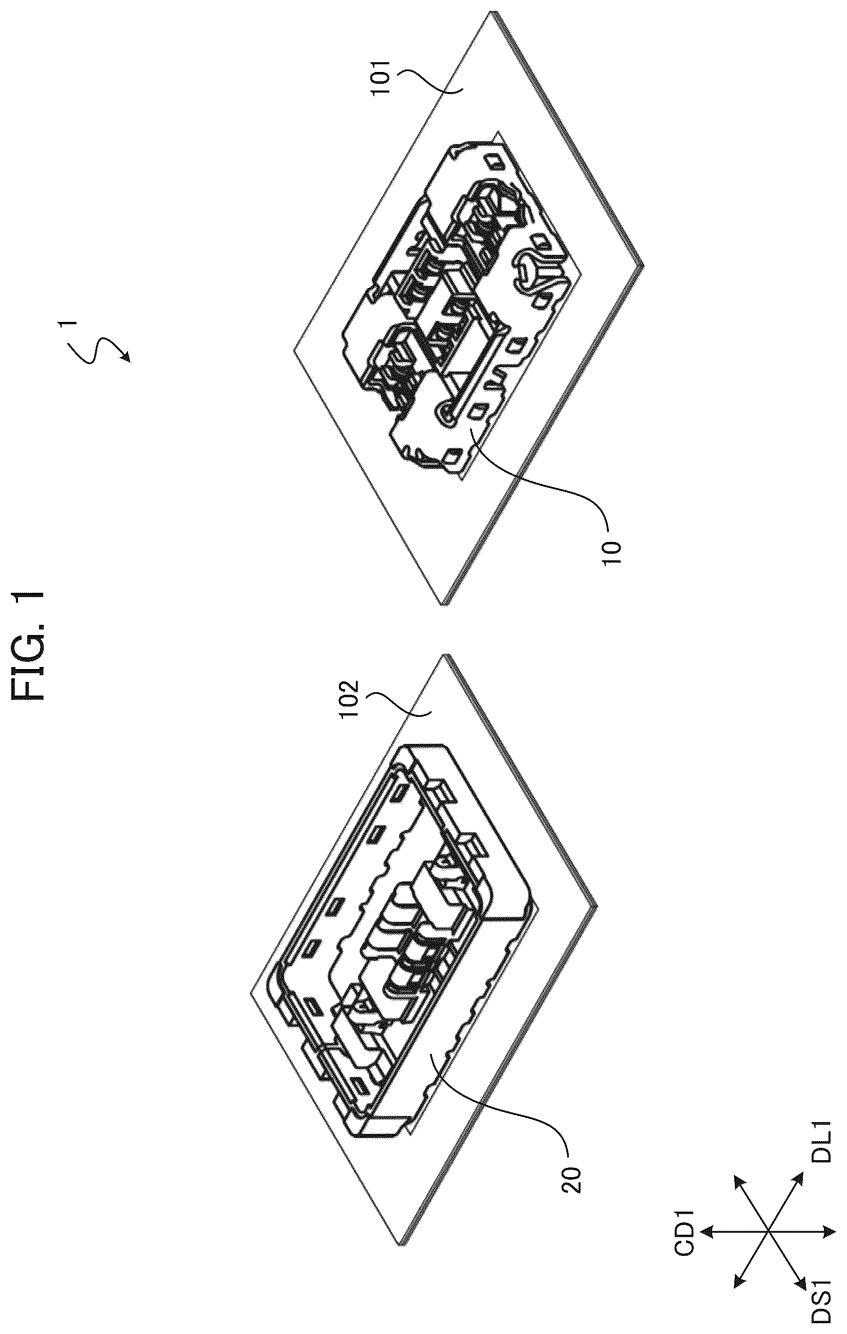 Patent US12327942 Figure 1 – Connector and connection unit for use in an electrical device