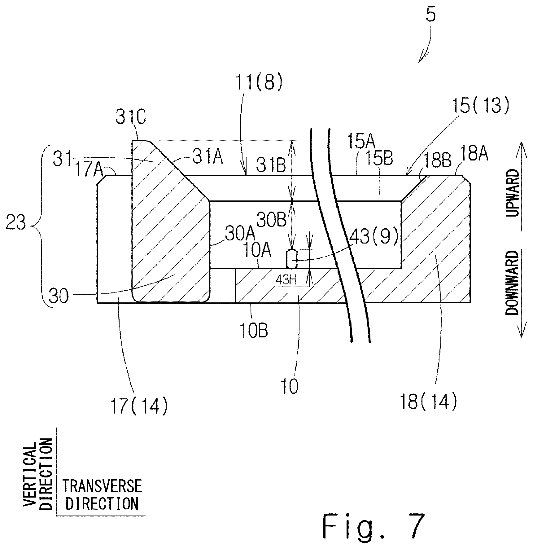 Patent US12327943 Figure 7 – Socket connector including housing, contacts, cover member and projecting part