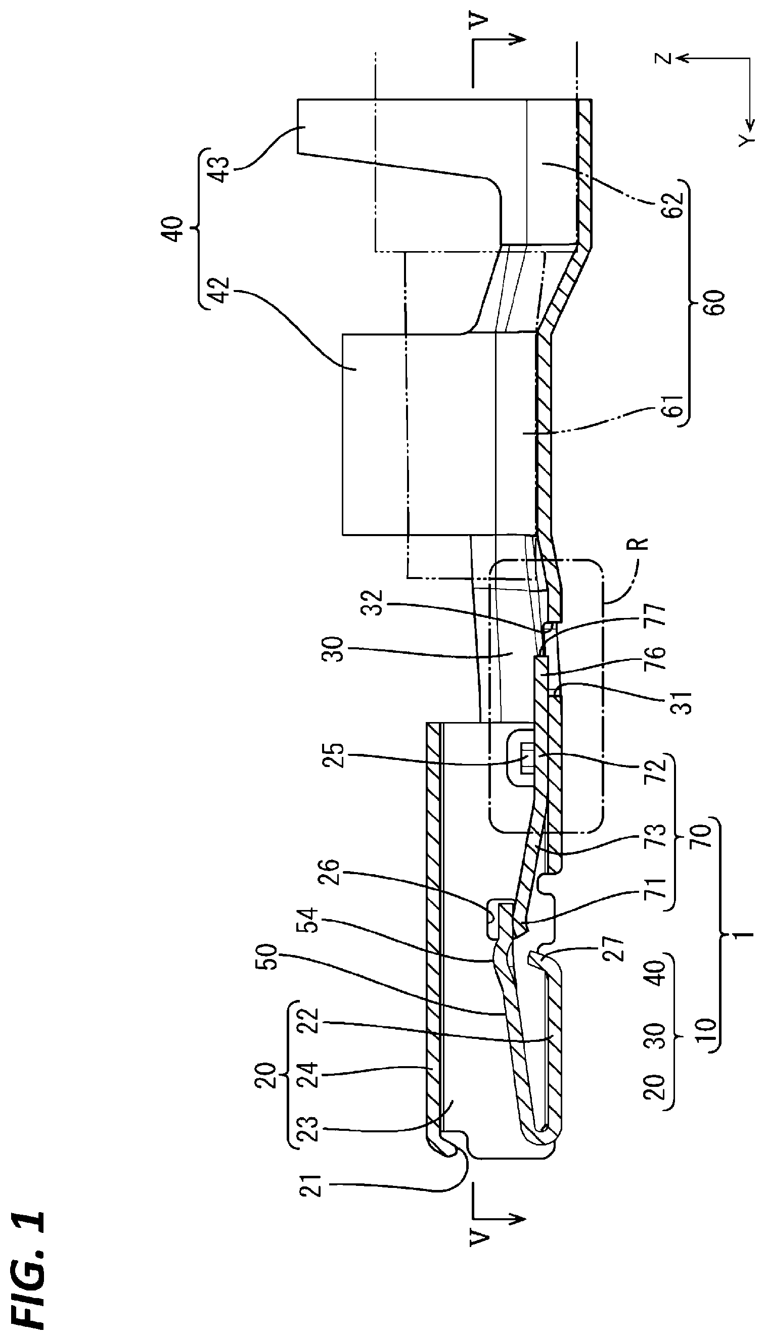 Patent US12327945 — Female terminal and female terminal manufacturing method — Figure 1