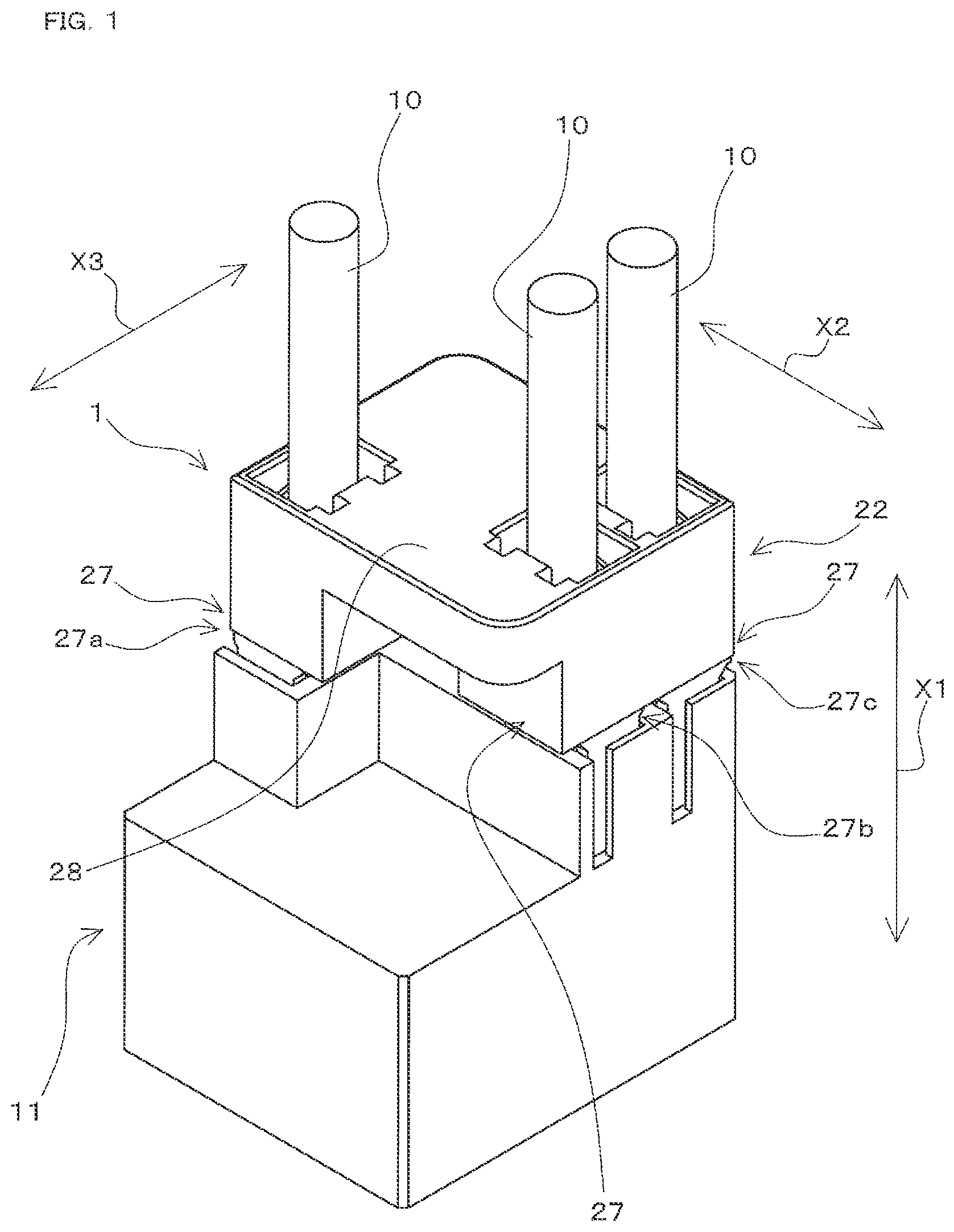 Patent US12327946 Figure 1 – Connector to be connected to a partner connection target
