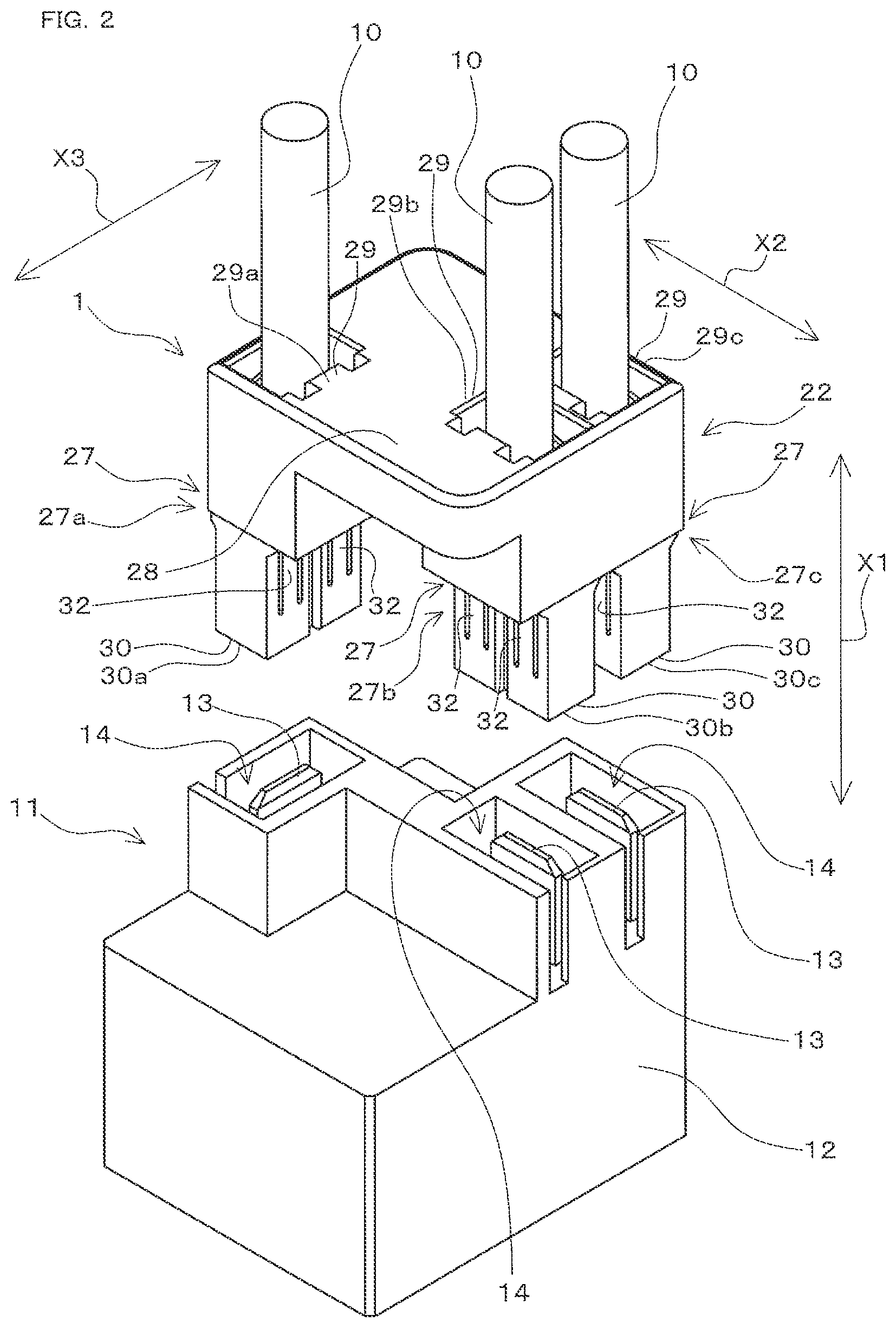Patent US12327946 Figure 2 – Connector to be connected to a partner connection target