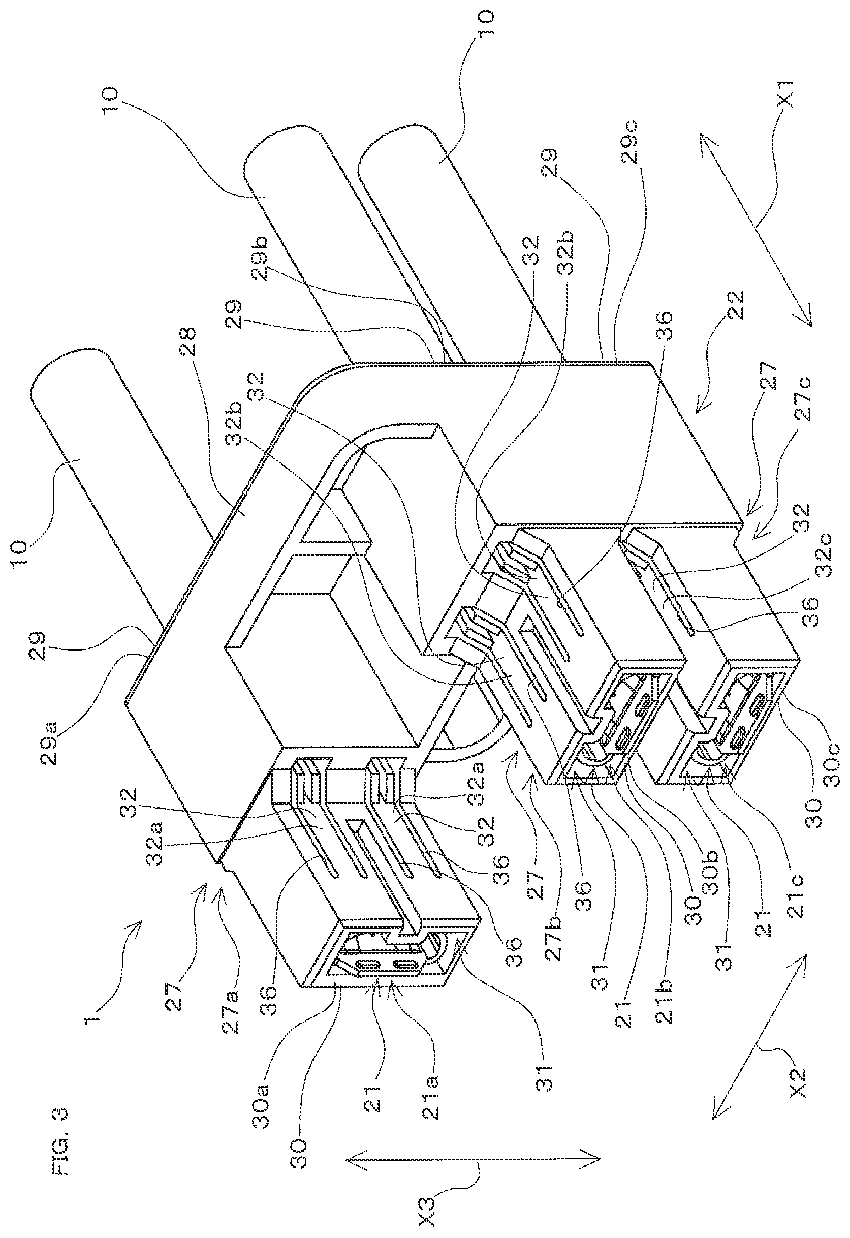 Patent US12327946 Figure 3 – Connector to be connected to a partner connection target