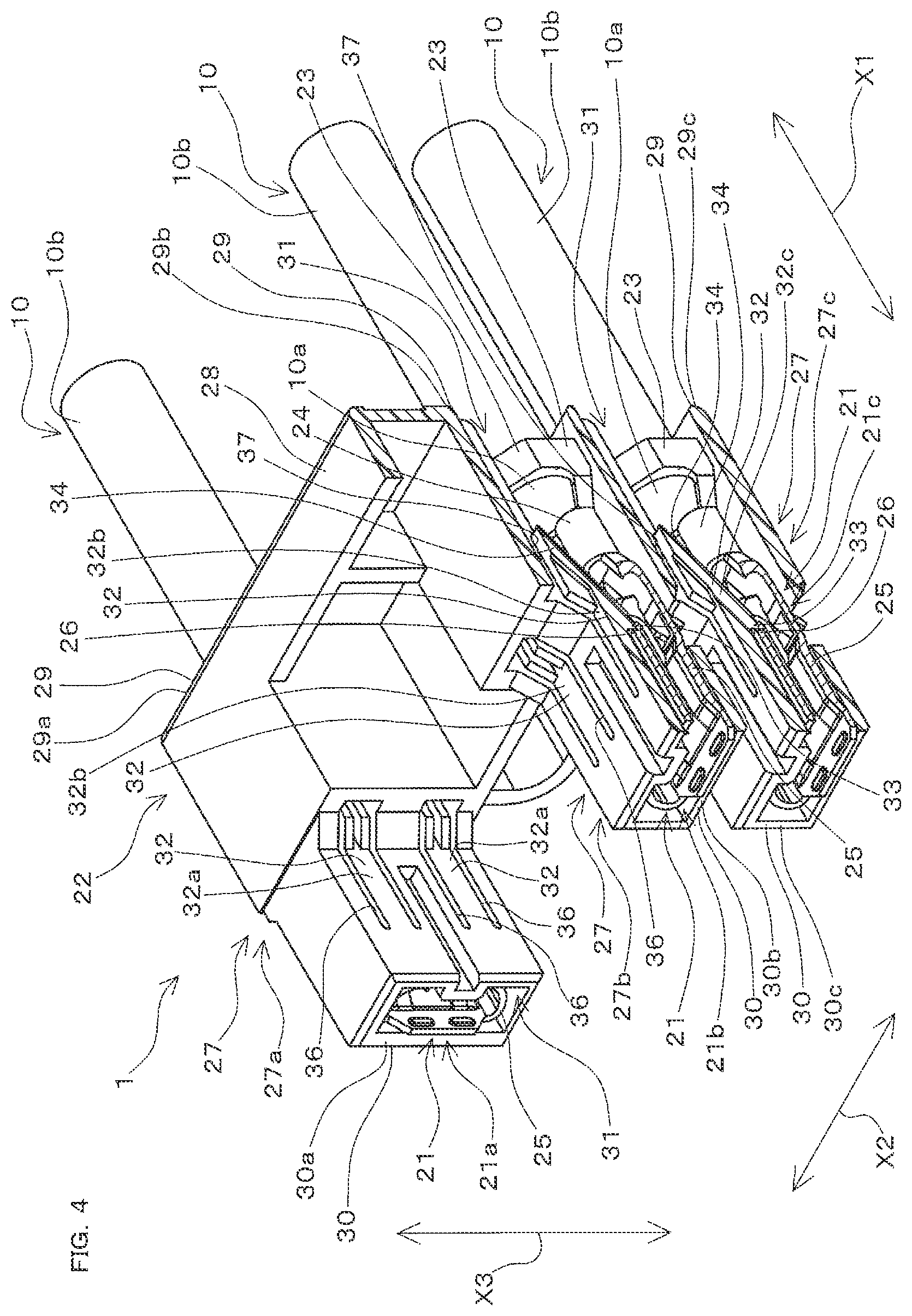 Patent US12327946 Figure 4 – Connector to be connected to a partner connection target